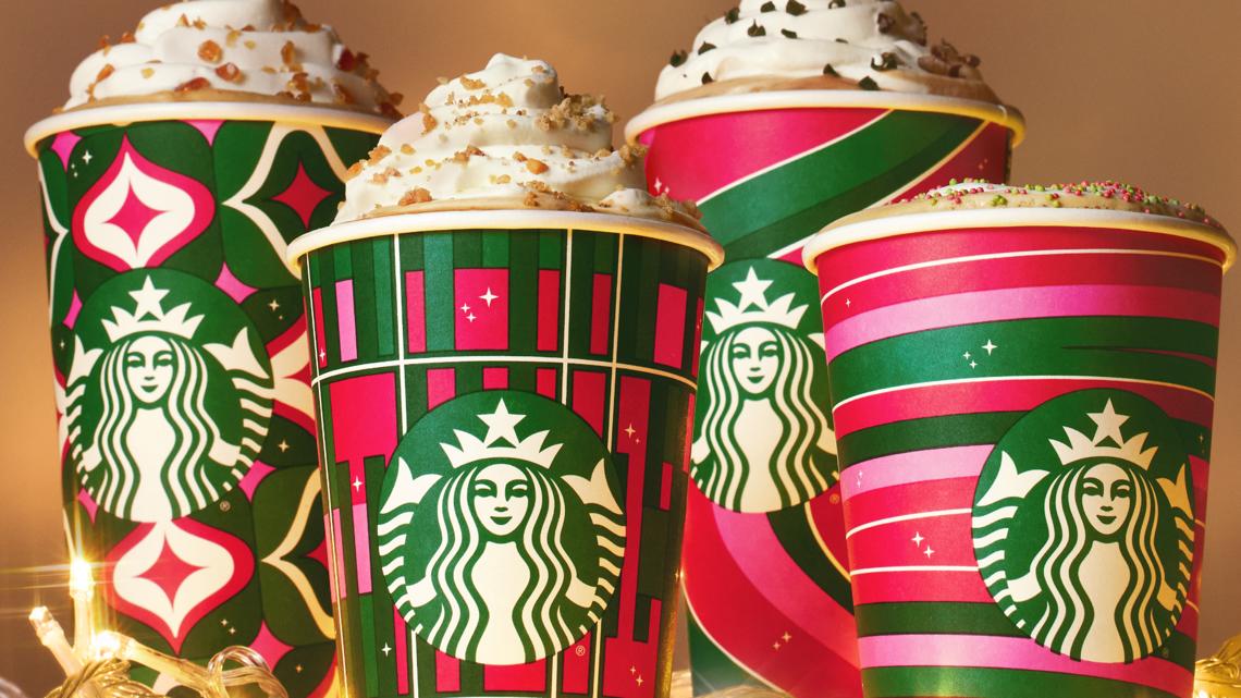 Starbucks 2023 Holiday Cups Arrive With New Drink And Food Menu