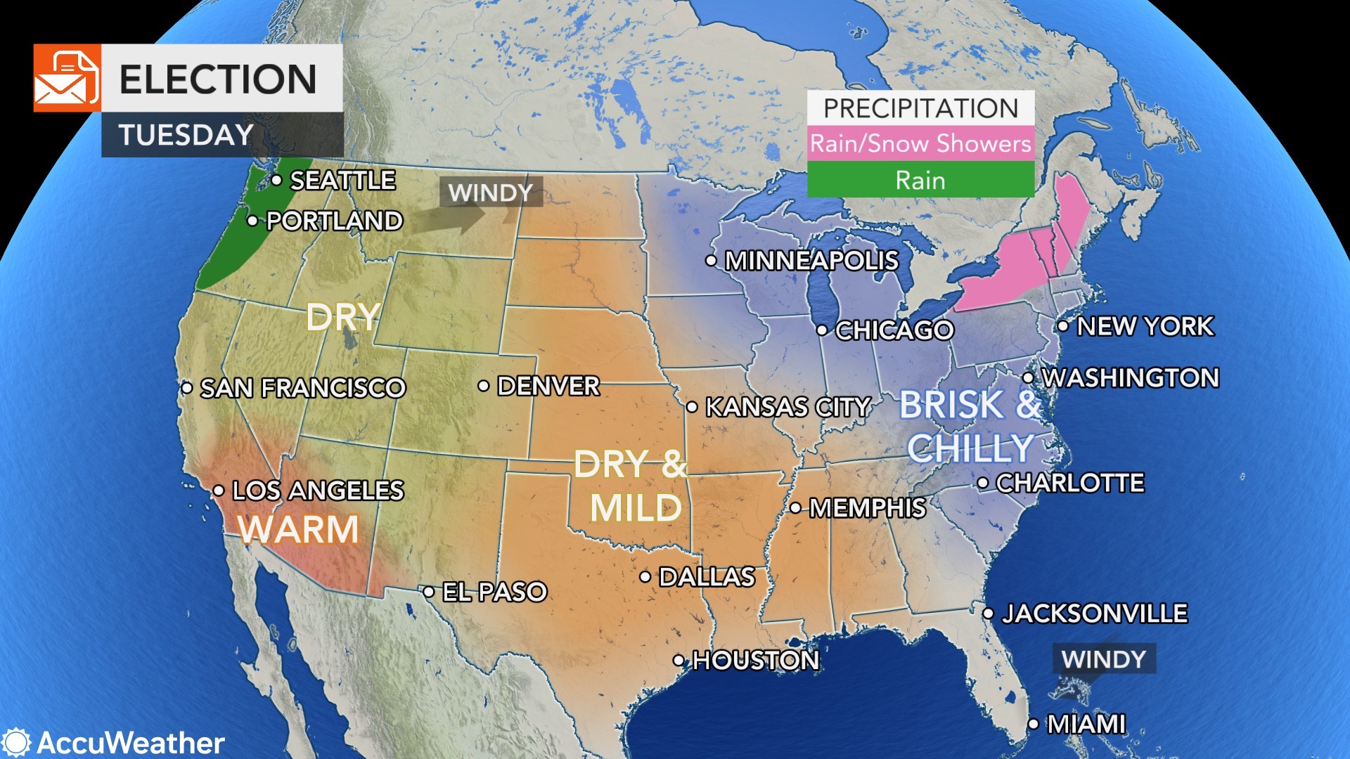 What will the weather be like on Election Day? A national Nov. 3