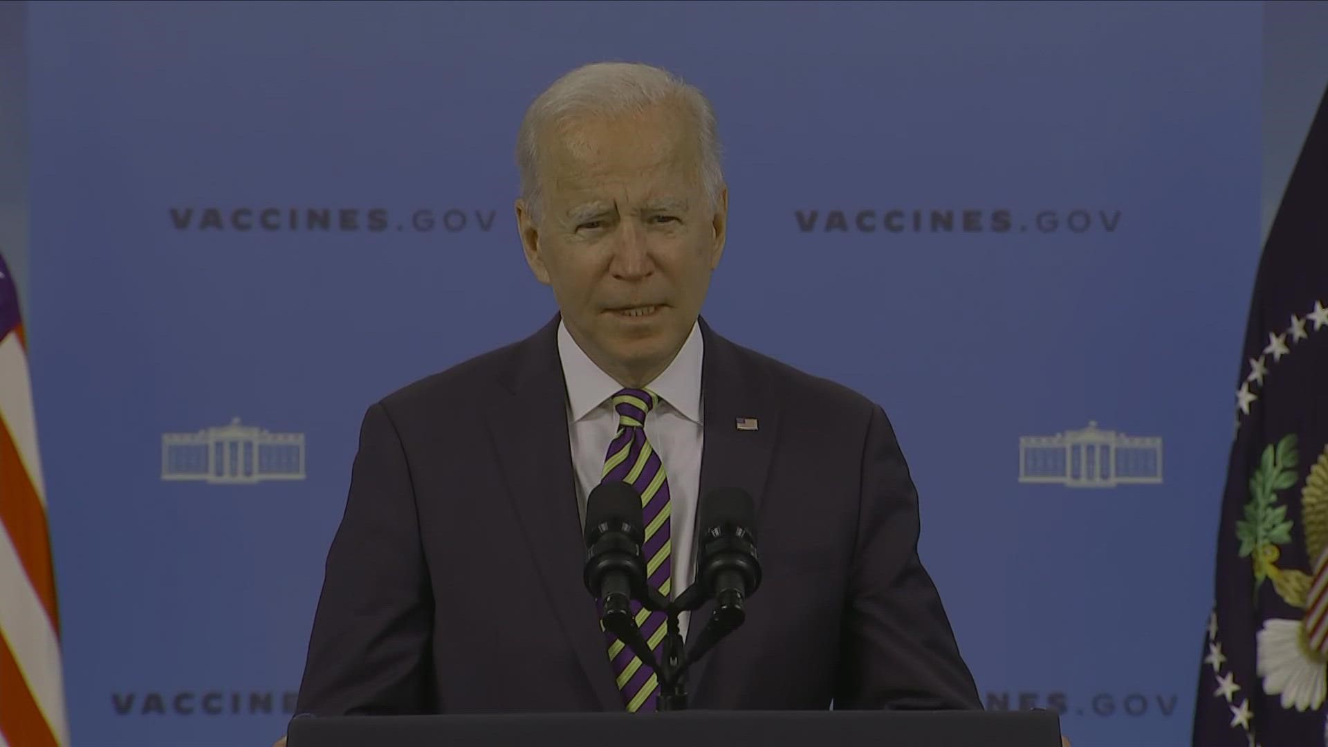 Talking about his vaccination plan Thursday, president Joe Biden said simply, "It's working."