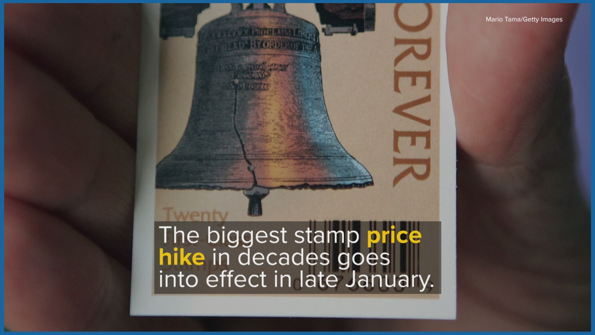 The cost for a forever stamp will increase by 10 percent on January 27.