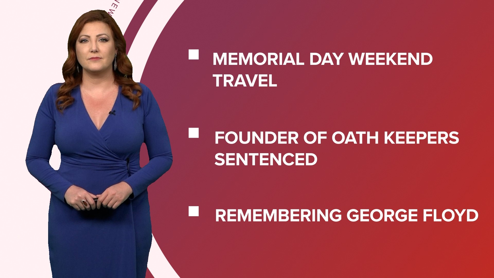 A look at what is happening in the news from  the big holiday travel weekend to the founder of Oath Keepers sentenced and remembering George Floyd.