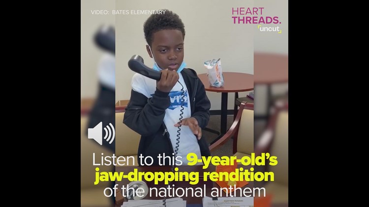 Talented student wows with national anthem performance