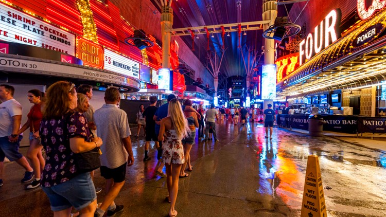 Las Vegas streets, casinos flood after monsoon downpours