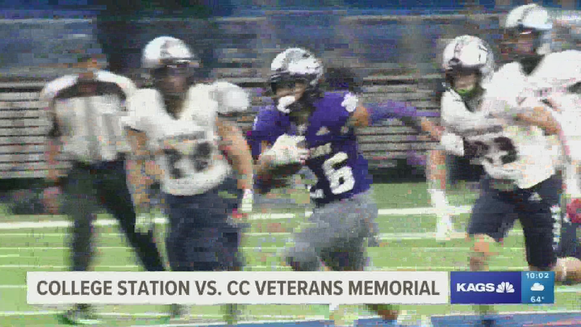 College Station defeats Corpus Christi Veterans Memorial, 33-7, in the 5A Division I State Semifinal