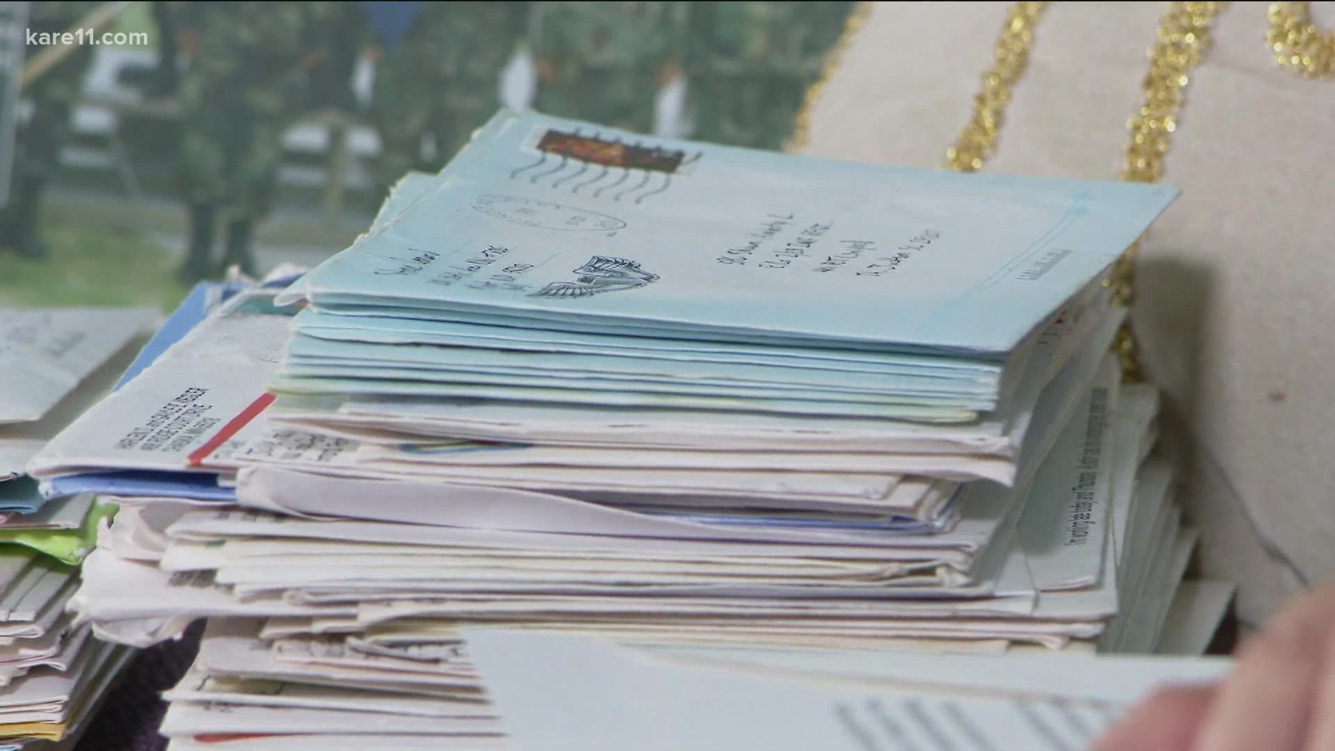 Personal letters sent to Army Veteran Kim Lester capture the emotional differences before and after.