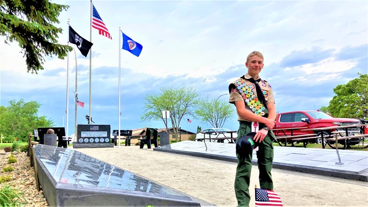 A 15-year-old decided his town needed a veterans memorial, so he raised $77,000 and built one