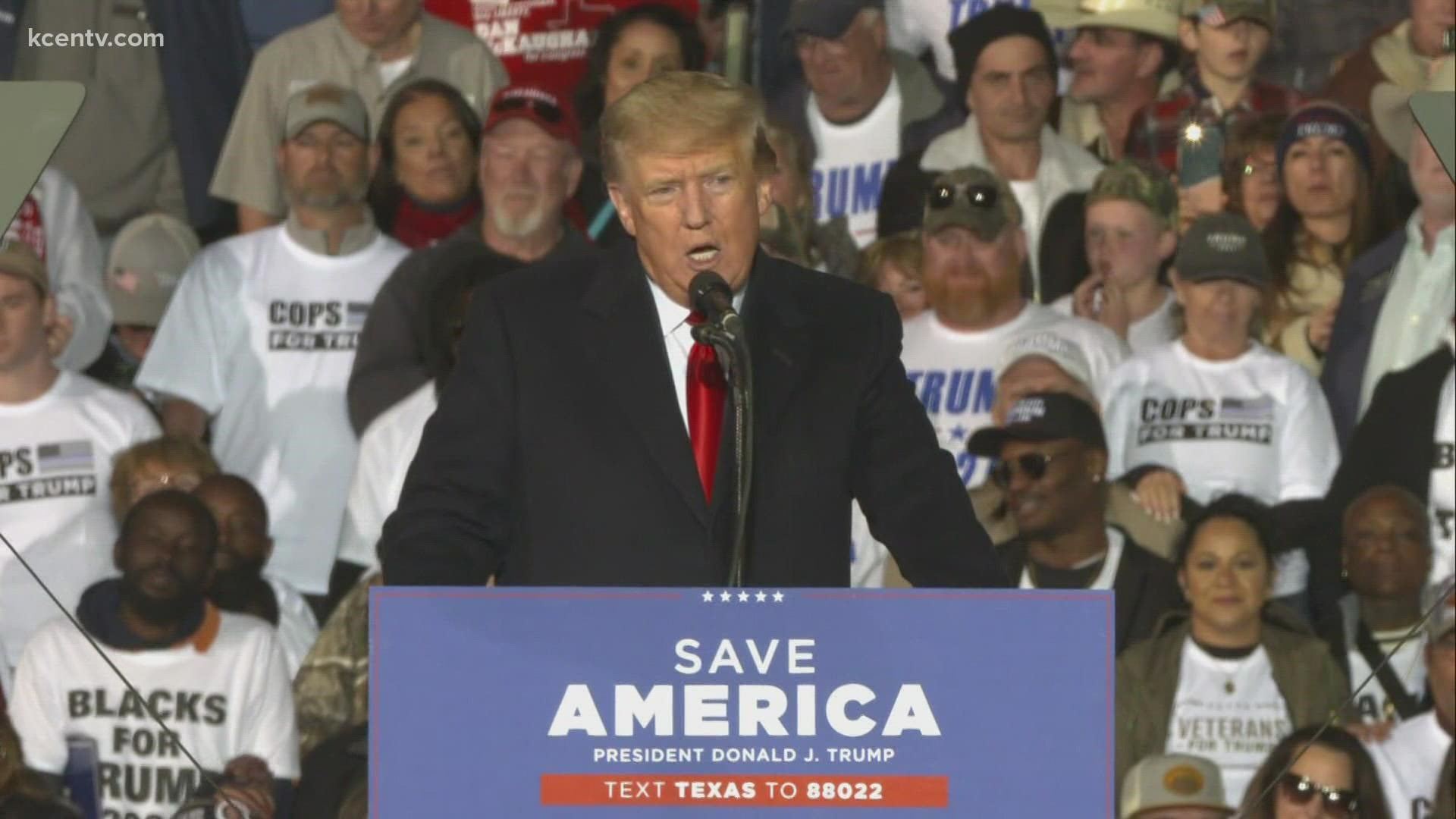 Former President Donald Trump held another "Save America Rally" on Saturday here in Texas.