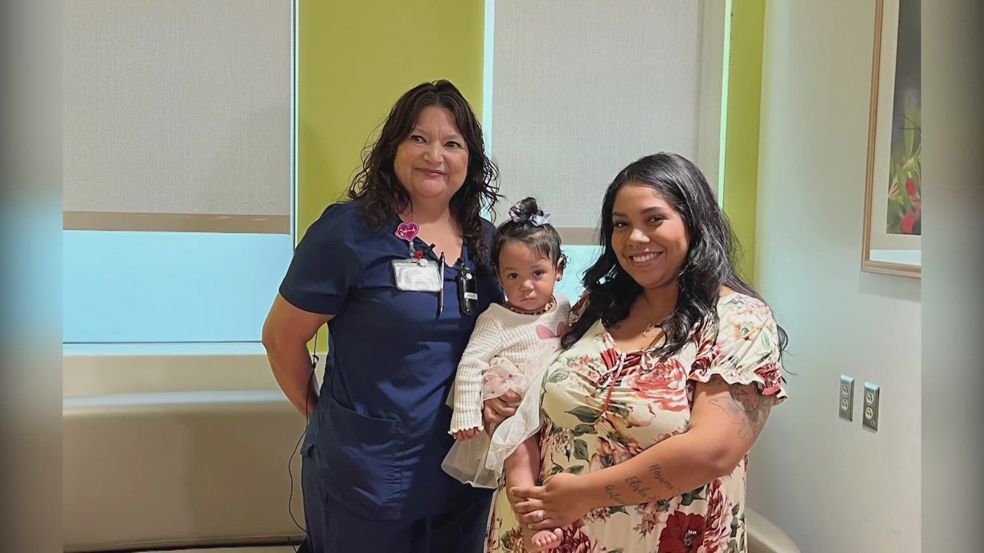 The reunion with the nurses at Christus Children's comes a year after the Collin's family spent 39 days in the NICU when their daughter, Hosanna, was born.