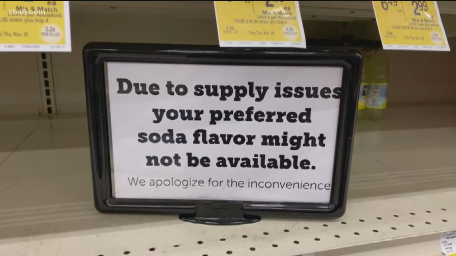 Grocers say supply and an aluminum shortage are contributing to soda shortage.