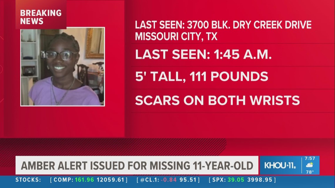 Texas AMBER Alert: 11-year-old Missouri City girl missing - Vimarsana News