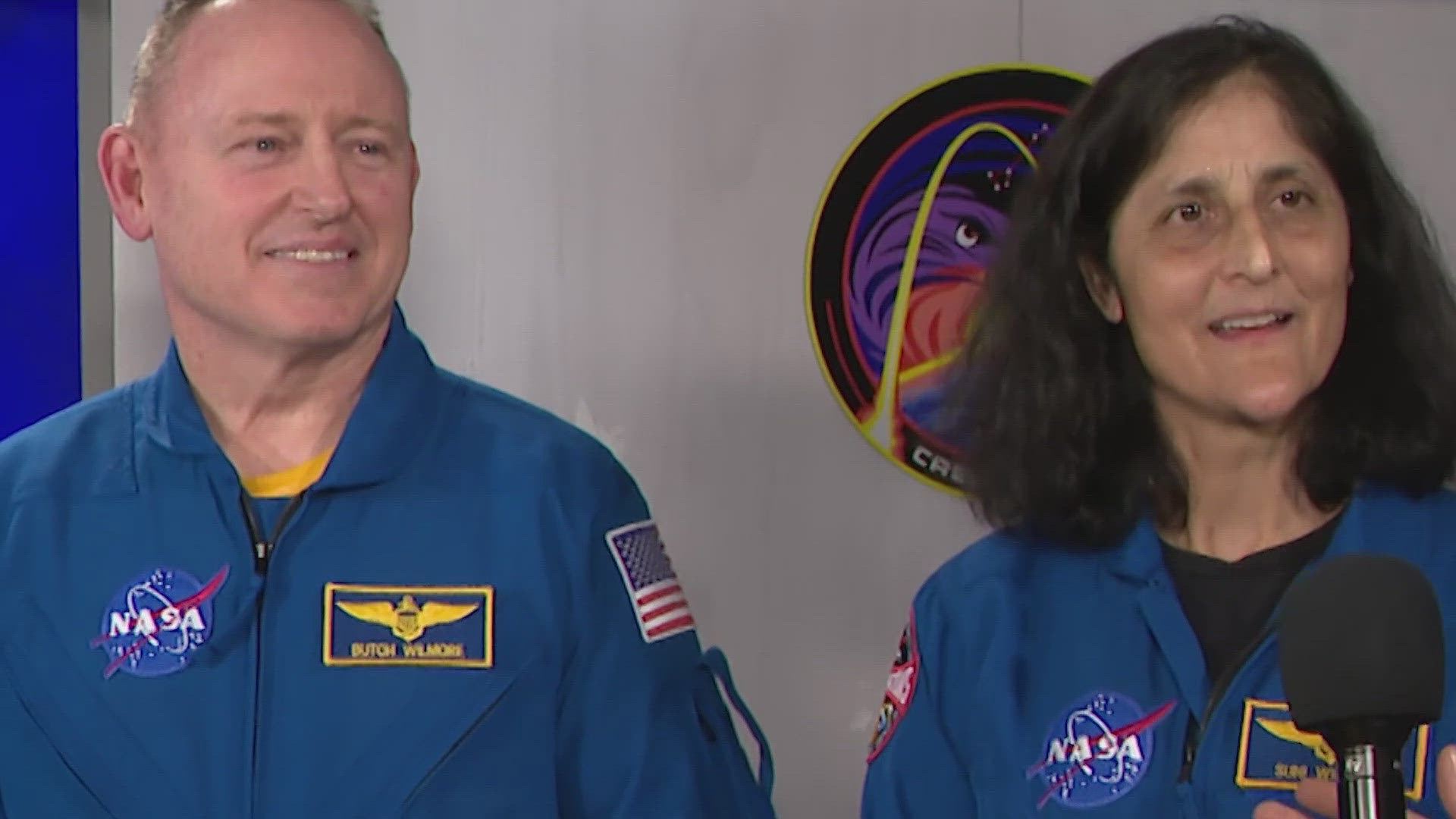 Butch Wilmore and Suni Williams​ talked about their experience at a news conference at Johnson Space Center.