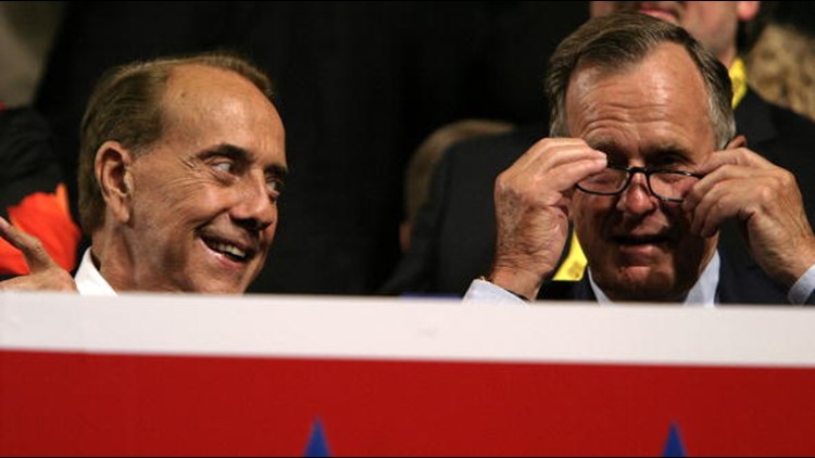Greatest Generation: Frail Bob Dole salutes fellow hero Bush 41 | myfoxzone.com