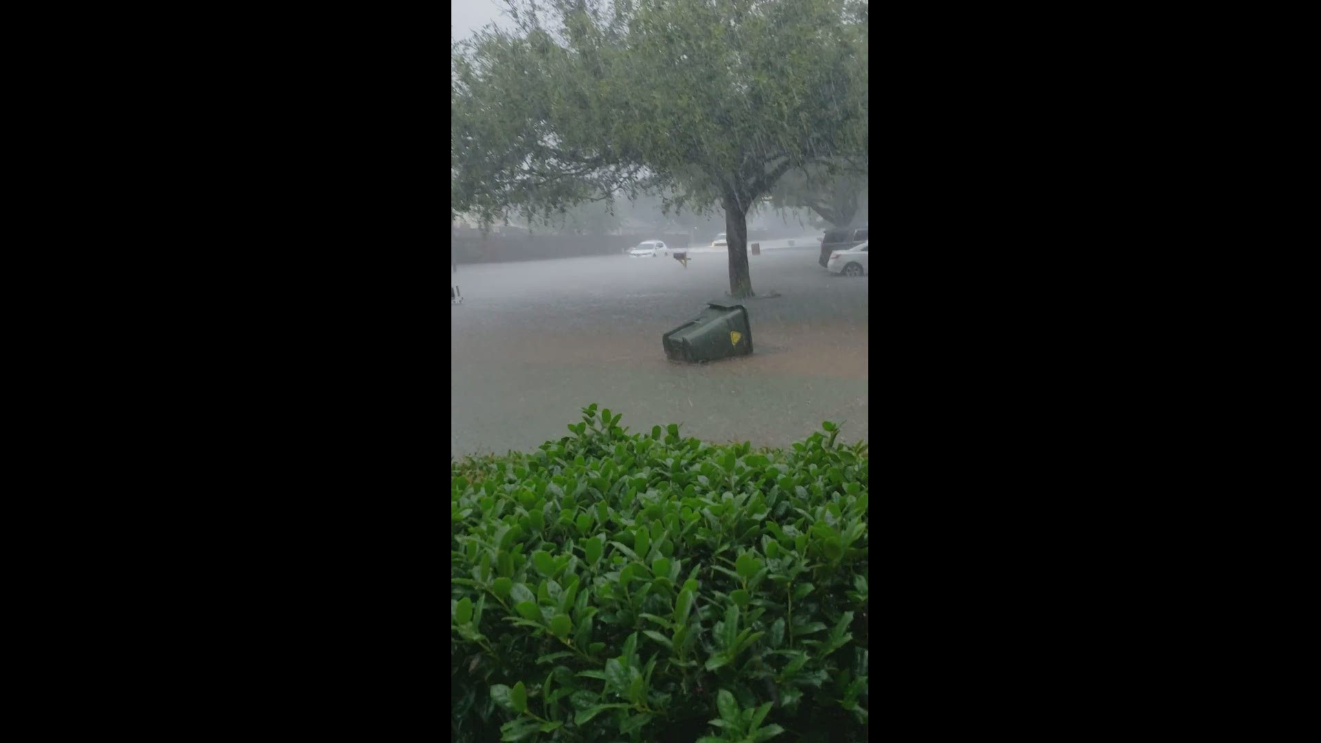 Thanks to Patty in Bacliff for this video of a pickup driver making waves on a flooded street. This is never a good idea.