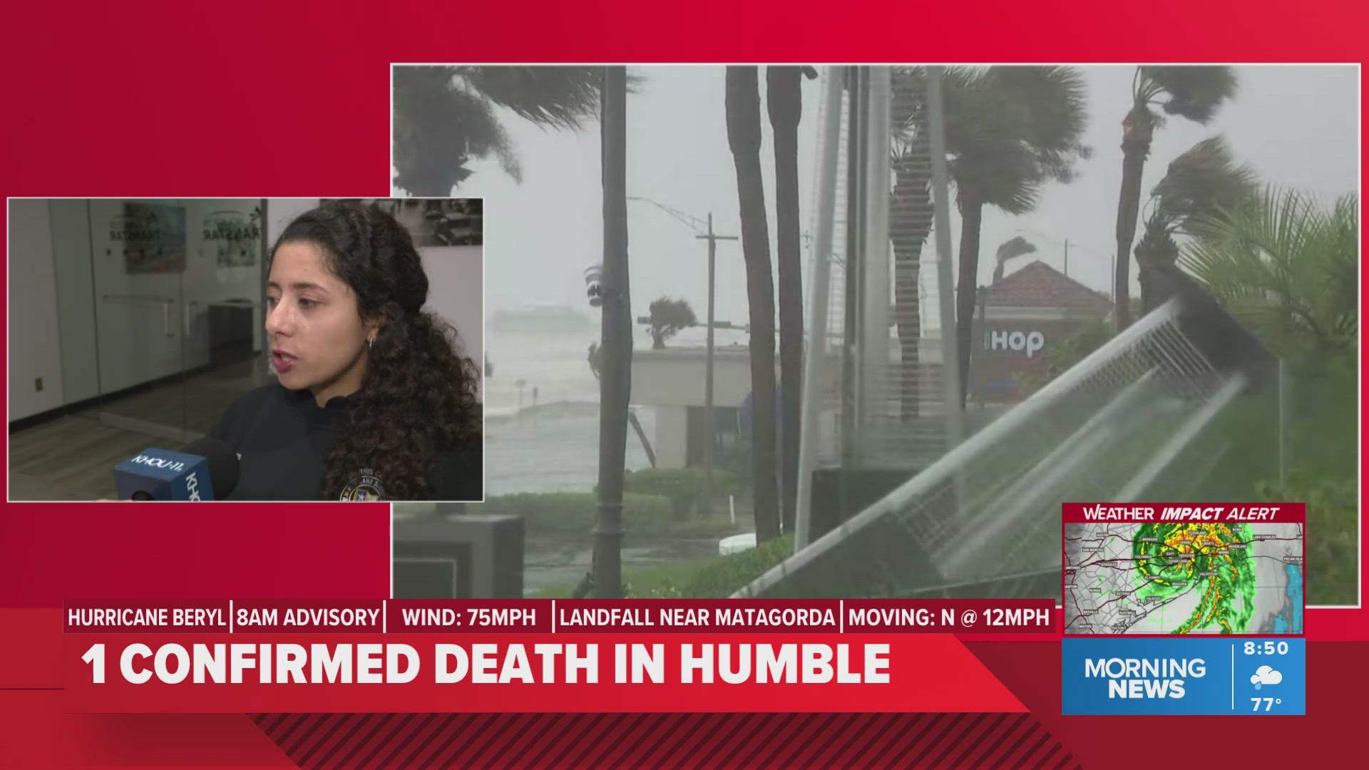 Harris County Judge Lina Hidalgo said there has already been one confirmed death caused by the storm.