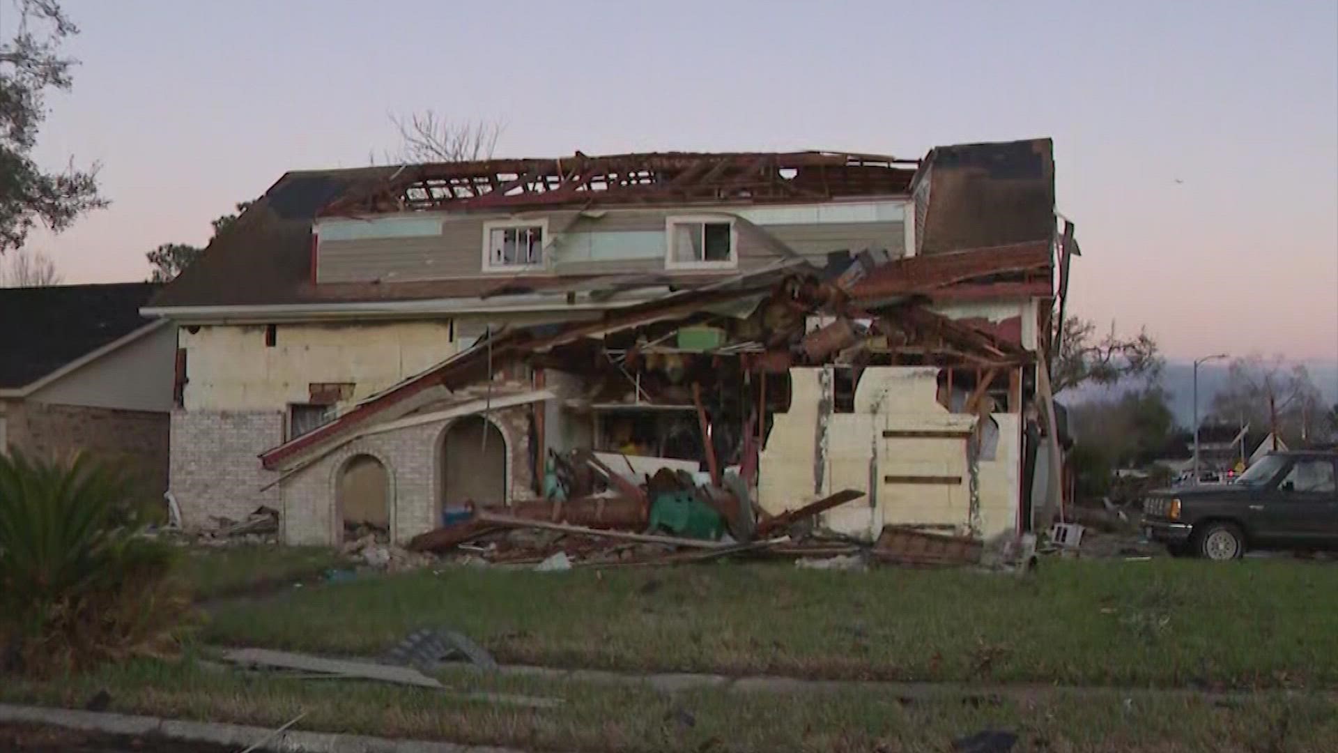 The governor is urging Texans to report property damage caused by Tuesday's severe weather.