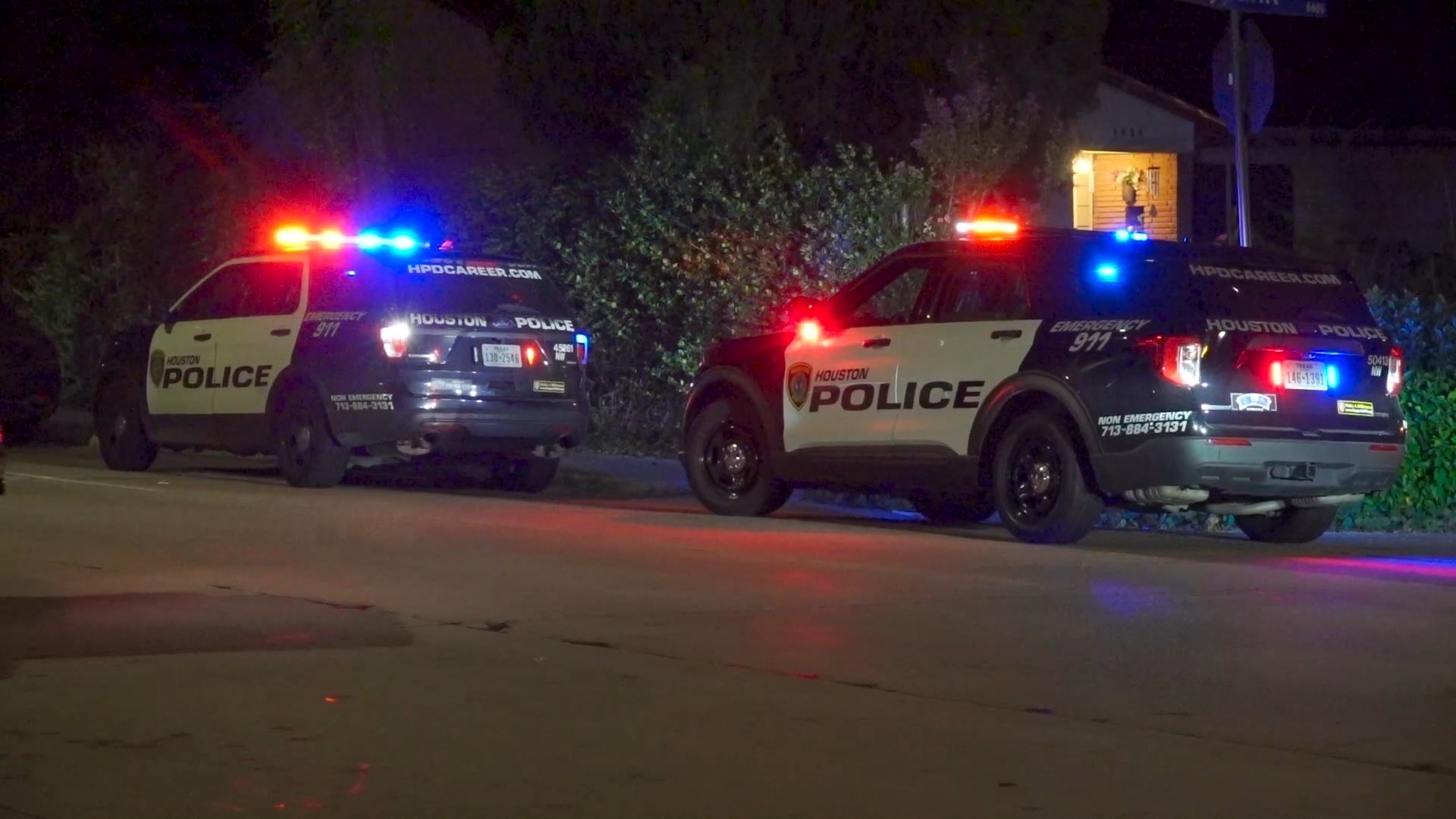 Police said the incident started after three men robbed one of the victims for his necklace outside of the Volcan Club in north Houston.