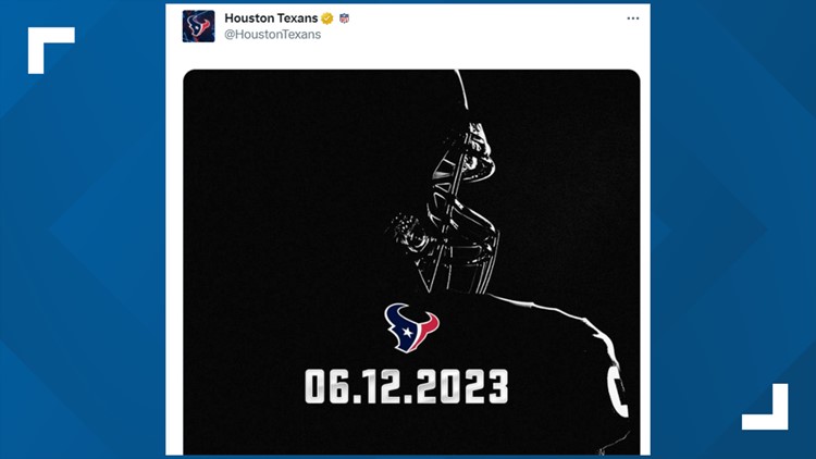 Something's happening with the Houston Texans on Monday.  But what is it?