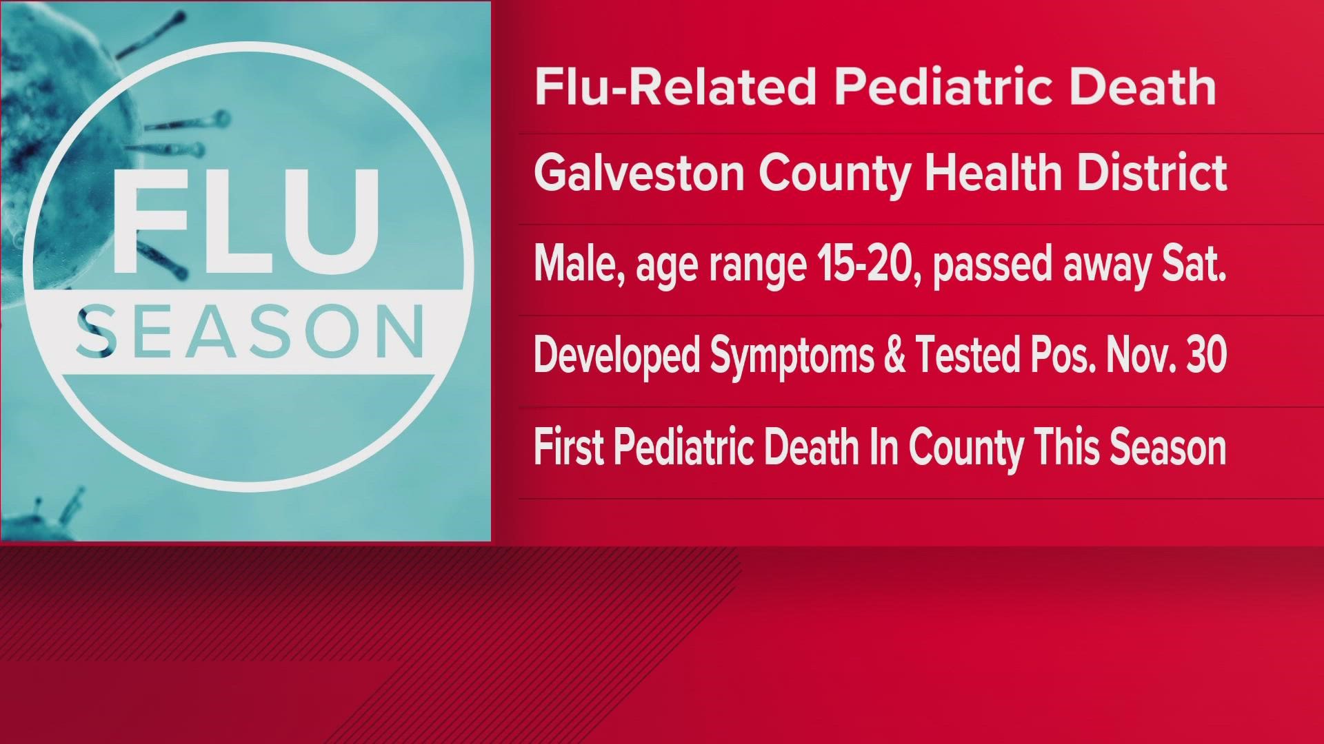 Health officials said the victim developed symptoms and tested positive for Influenza A on Nov. 30 and died on Dec. 3.