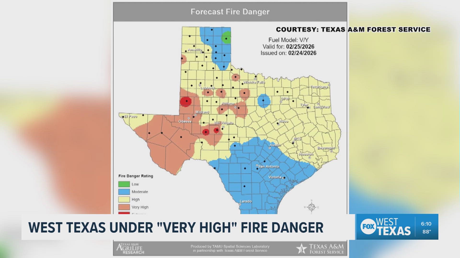 West Texas Under "Very High" Fire Danger Plus Preparations for Severe ...