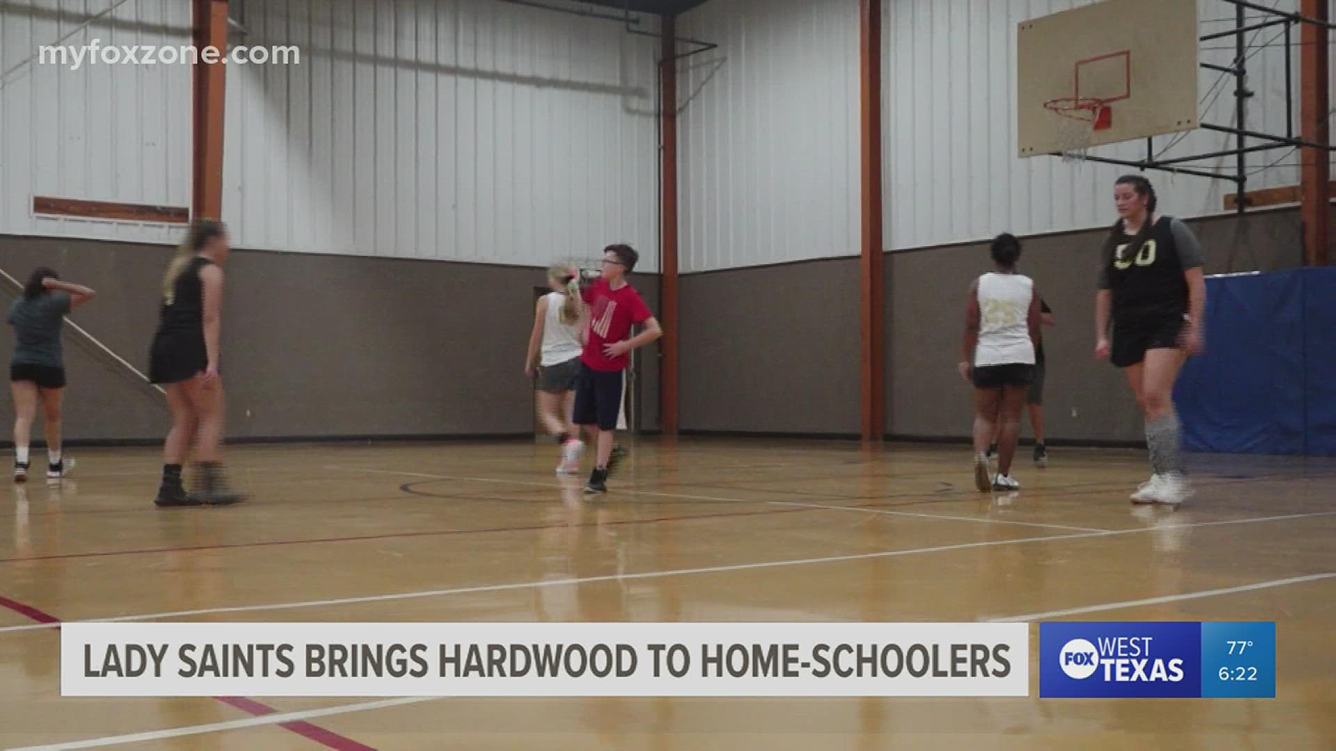 The San Angelo Lady Saints basketball program brings the hardwood to home-schoolers