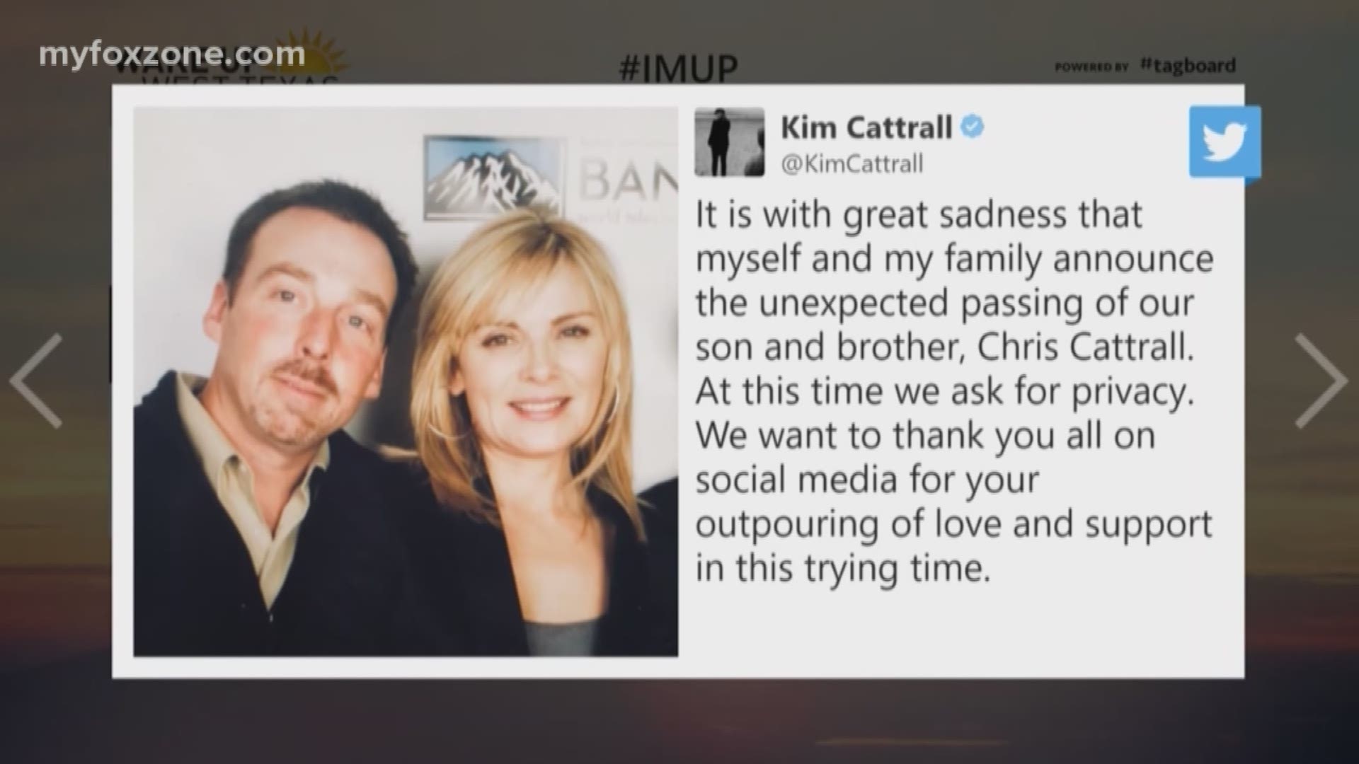 Actress Kim Cattralls Brother Found Dead 