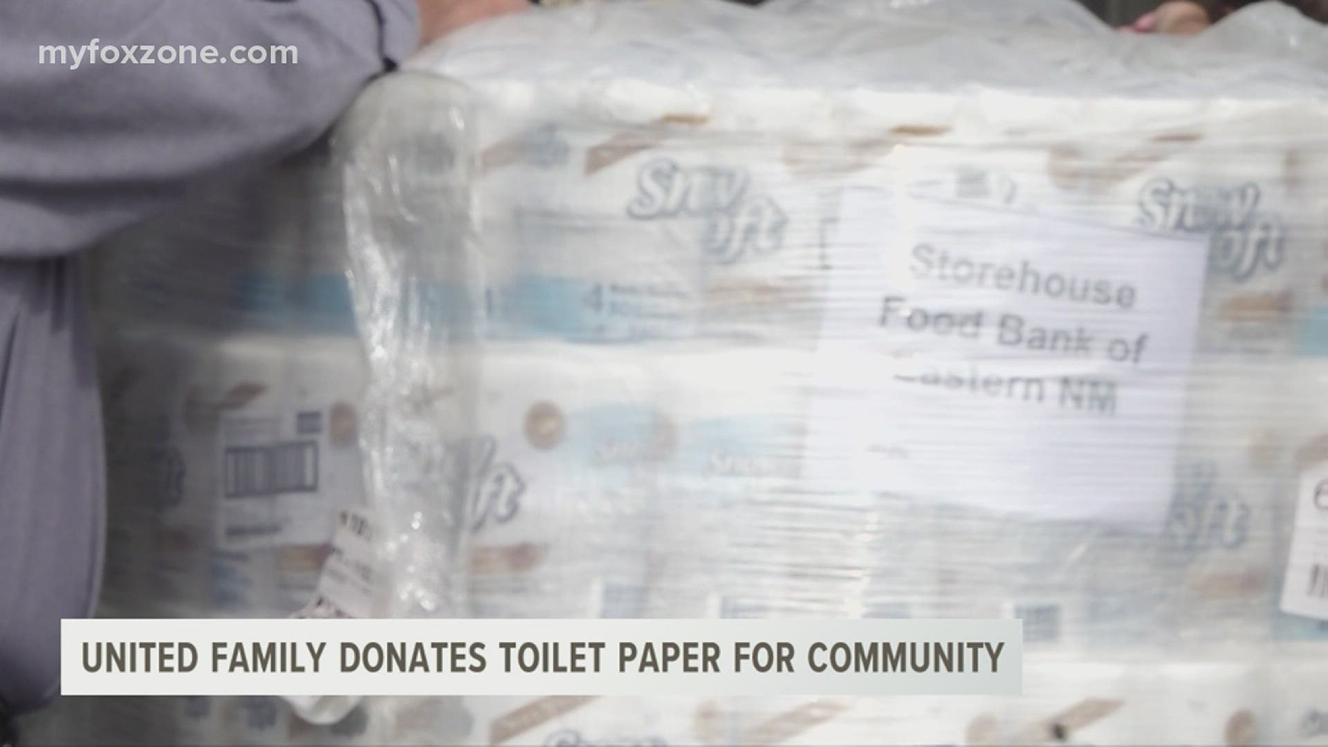 The United Family donated a whopping 9,000 rolls of toilet paper.