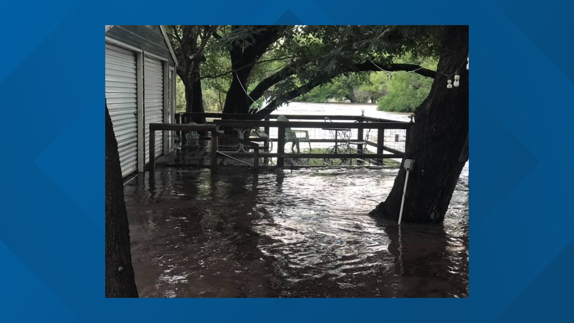 The South Concho River at Christoval crested from three to 11 inches