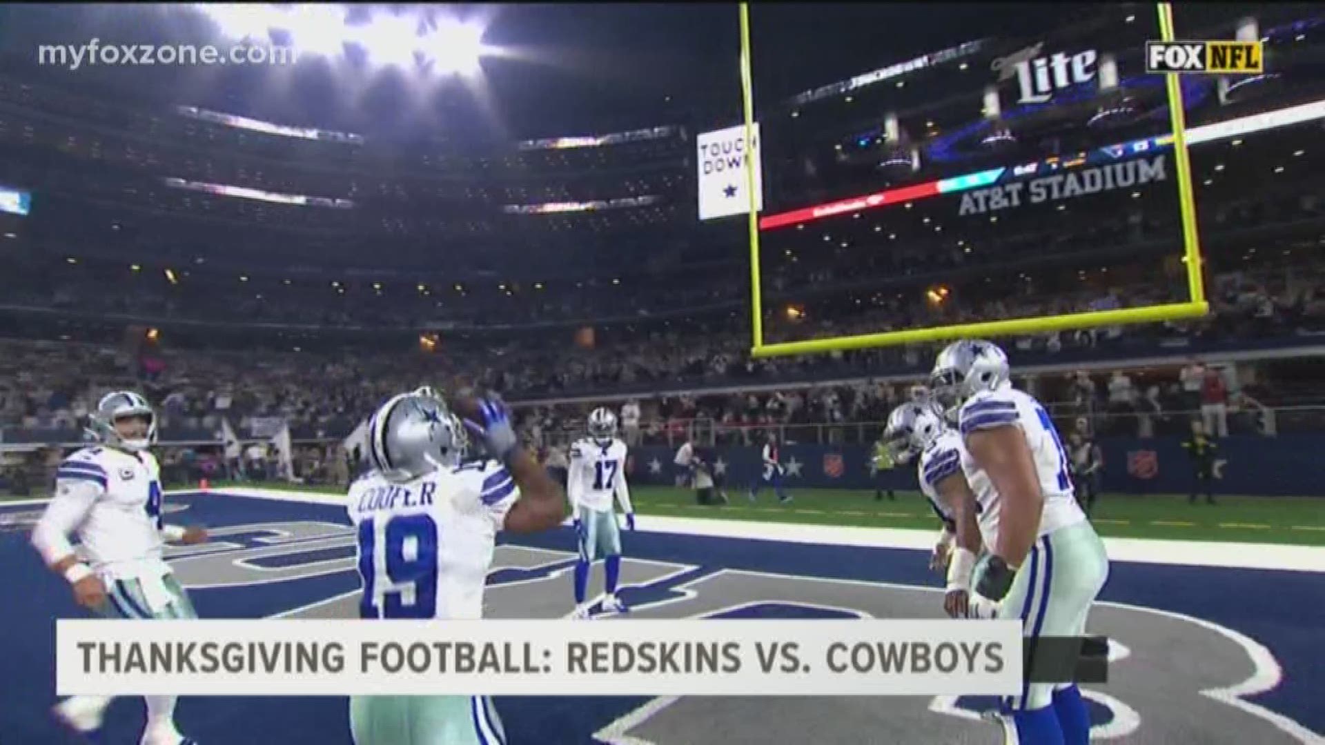 On Thanksgiving, the Dallas Cowboys beat the Washington Redskins 31-23.