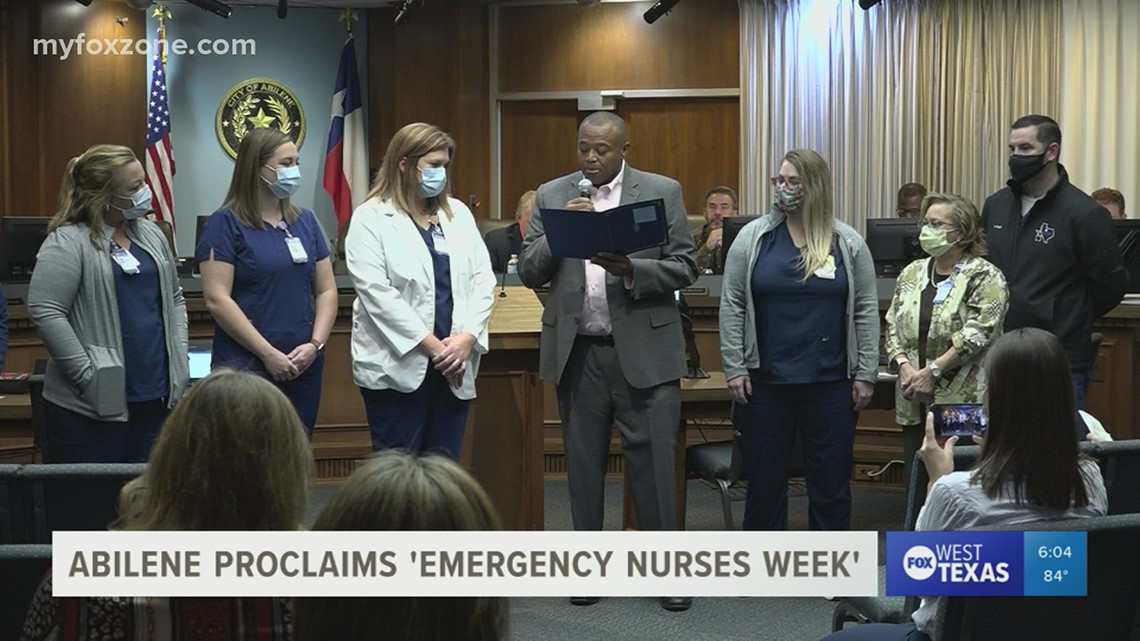 Abilene City Council proclaims this week 'Emergency Nurses Week'
