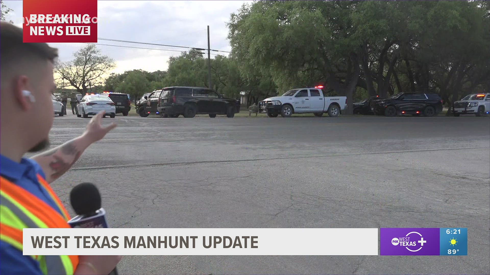 Our Damien Bartonek was live in Mertzon covering the heavy police presence in connection to the Odessa homicide suspect.