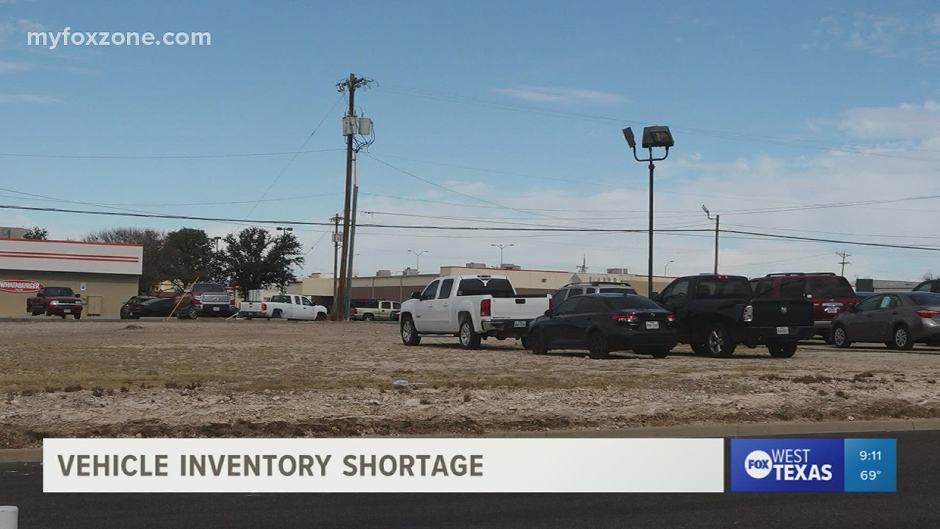 West Texas dealerships are being affected by vehicle inventory shortages and some customers believe it could get worse.