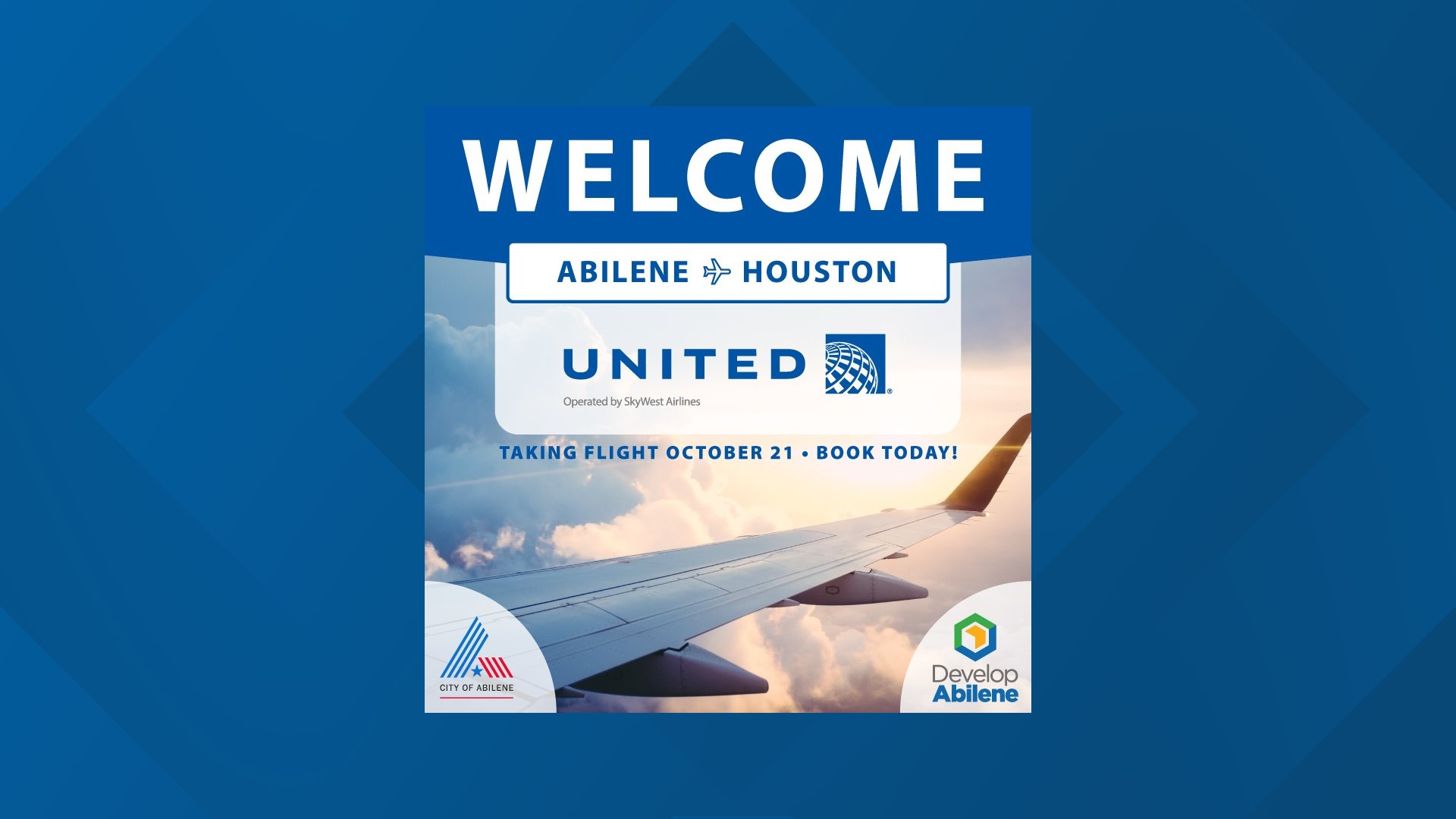 Flights from Abilene Regional to Houston will start in October