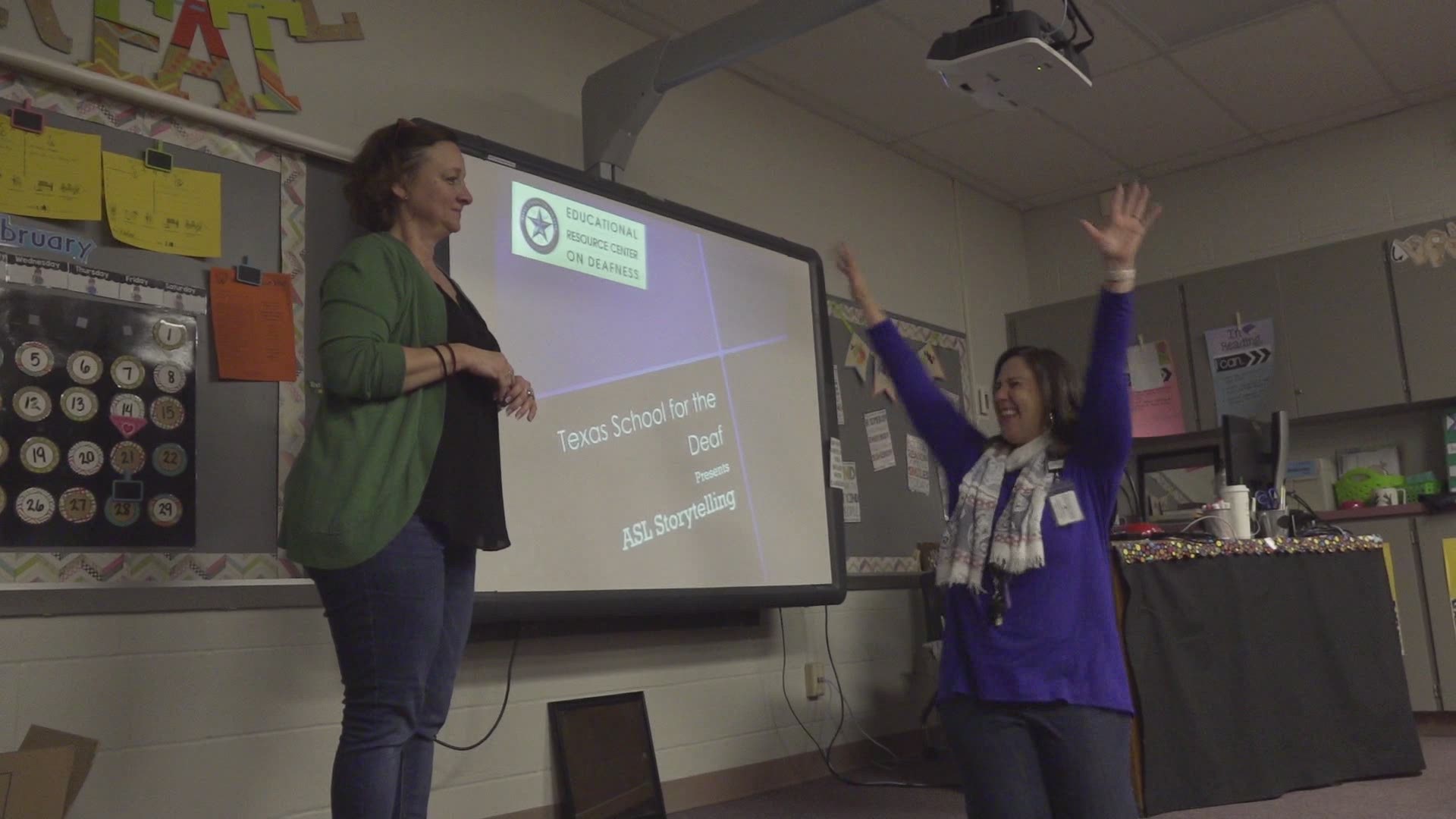 Texas School of deaf presents live ASL storytelling to deaf AISD students