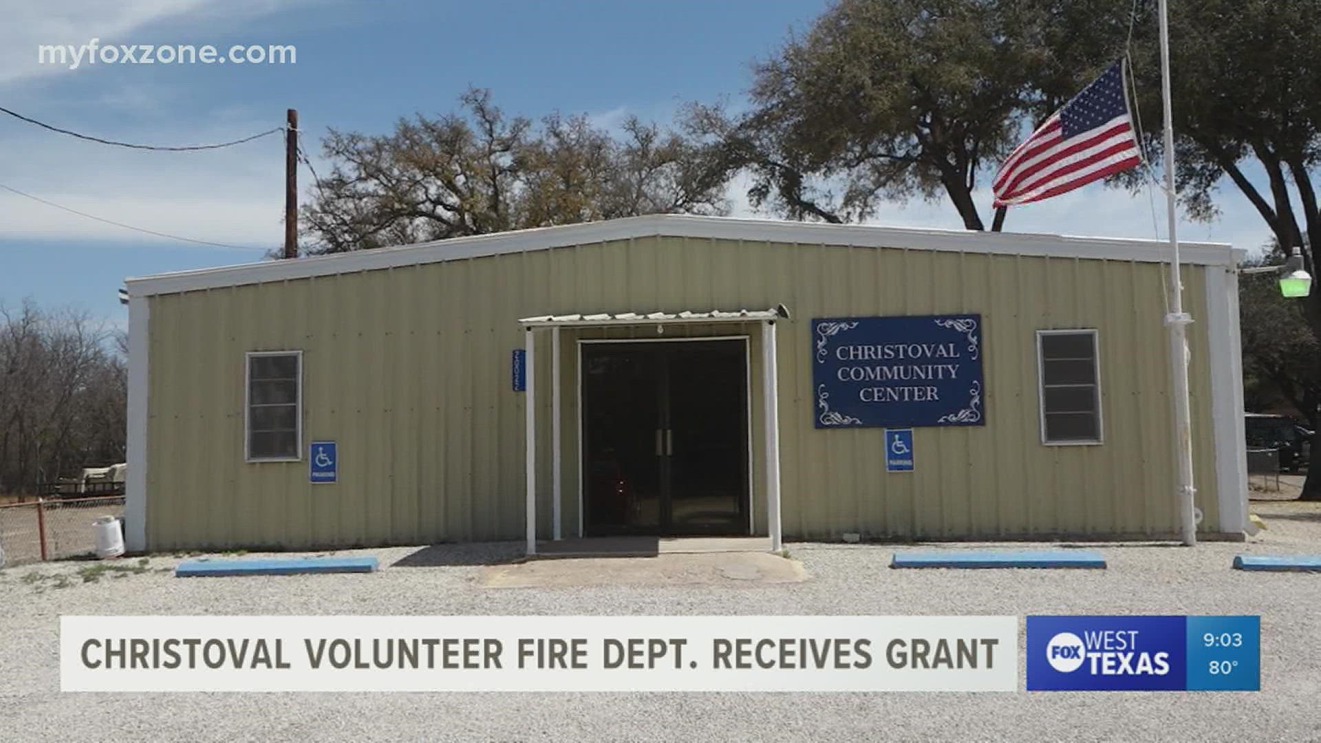 The San Angelo Health Foundation awarded the Christoval Volunteer Fire Department $200,000. The funds will be used to renovate the Christoval Community Center.