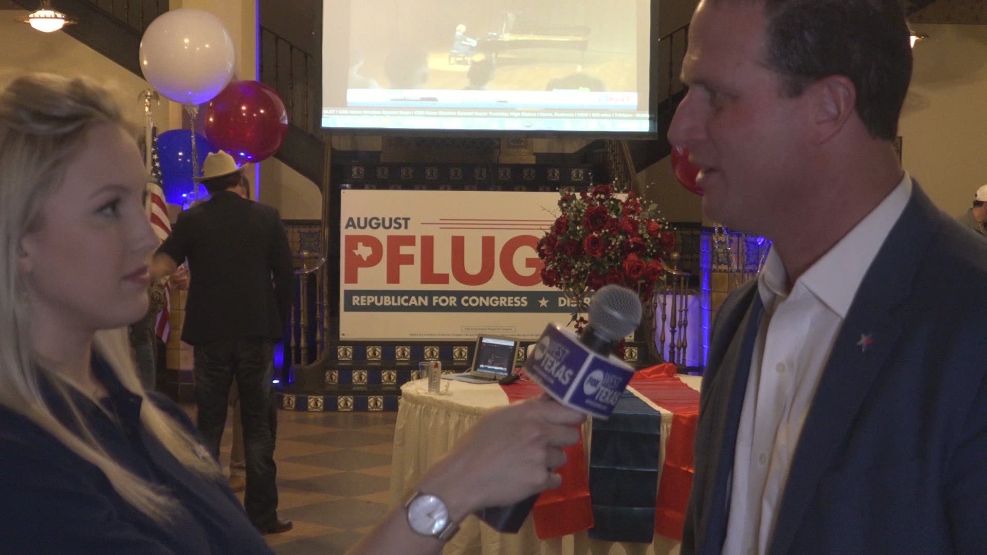 District 11 candidate August Pfluger spoke to our Liv Johnson Tuesday night from his watch party.