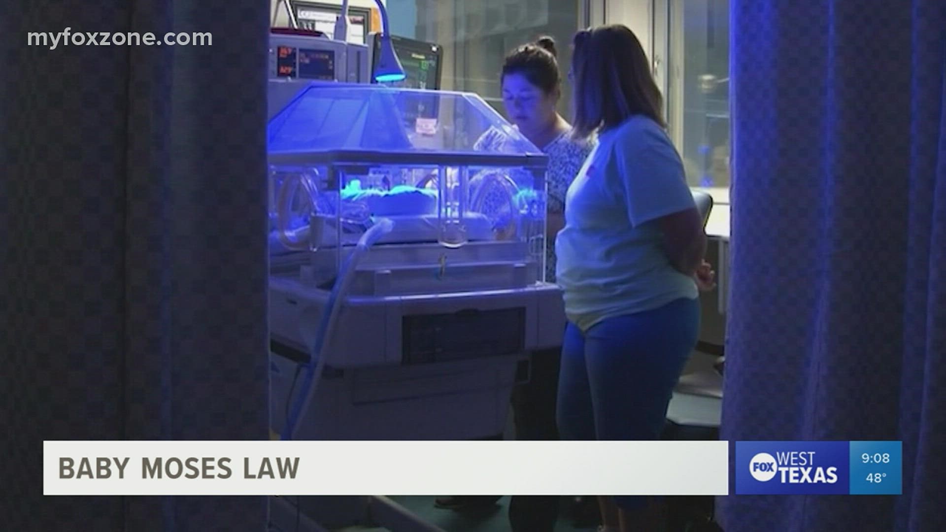 The "Baby Moses Law" allows mothers to drop-off newborns at fire departments and hospitals without repercussions.