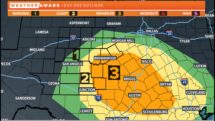 Severe weather likely in parts of West Texas Wednesday evening ...