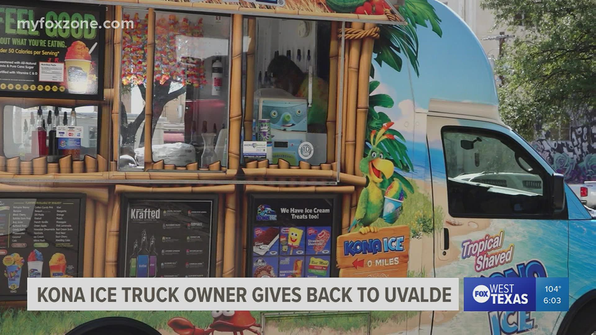 Kona Ice San Angelo owner Carlos Rodriguez has made two trips in the last few months, and is planning a third for November.