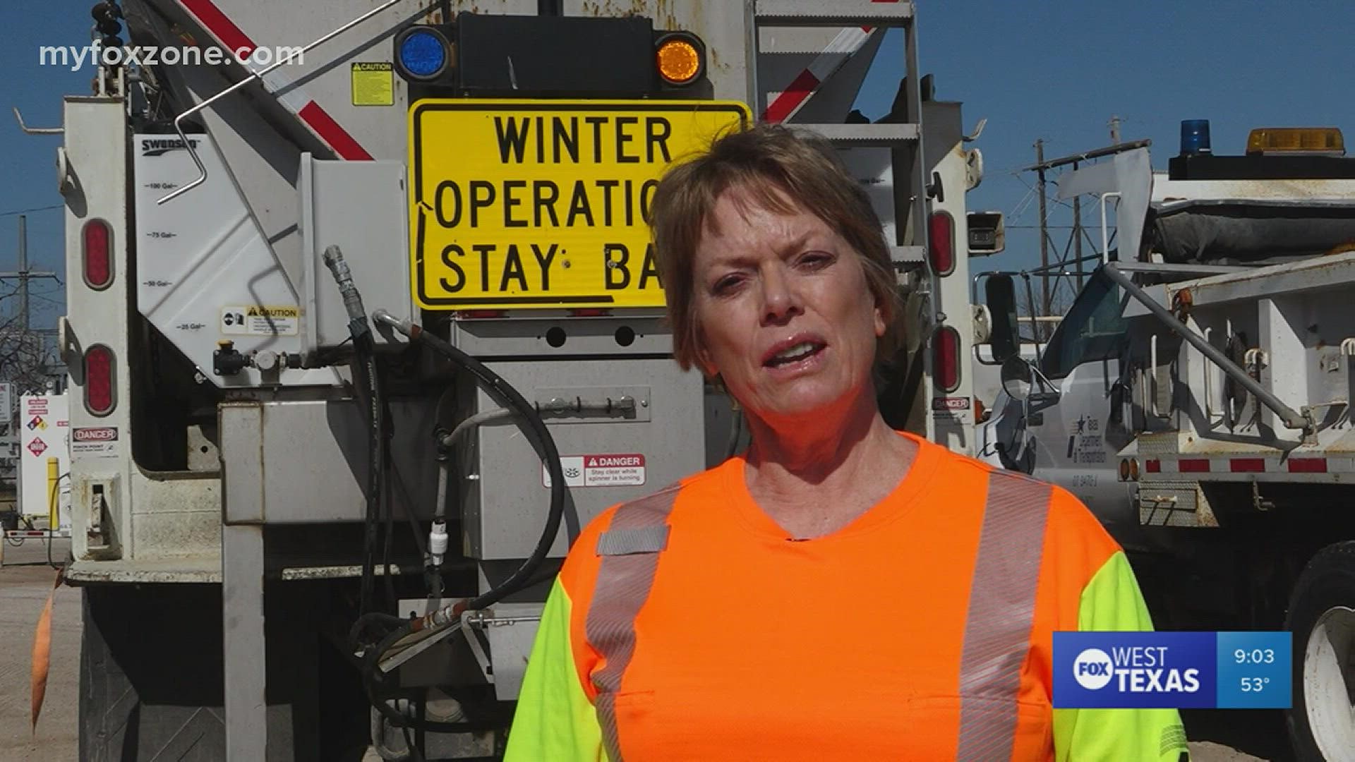 TXDOT San Angelo has begun to load up trucks with brine solution to prepare for expected winter weather.