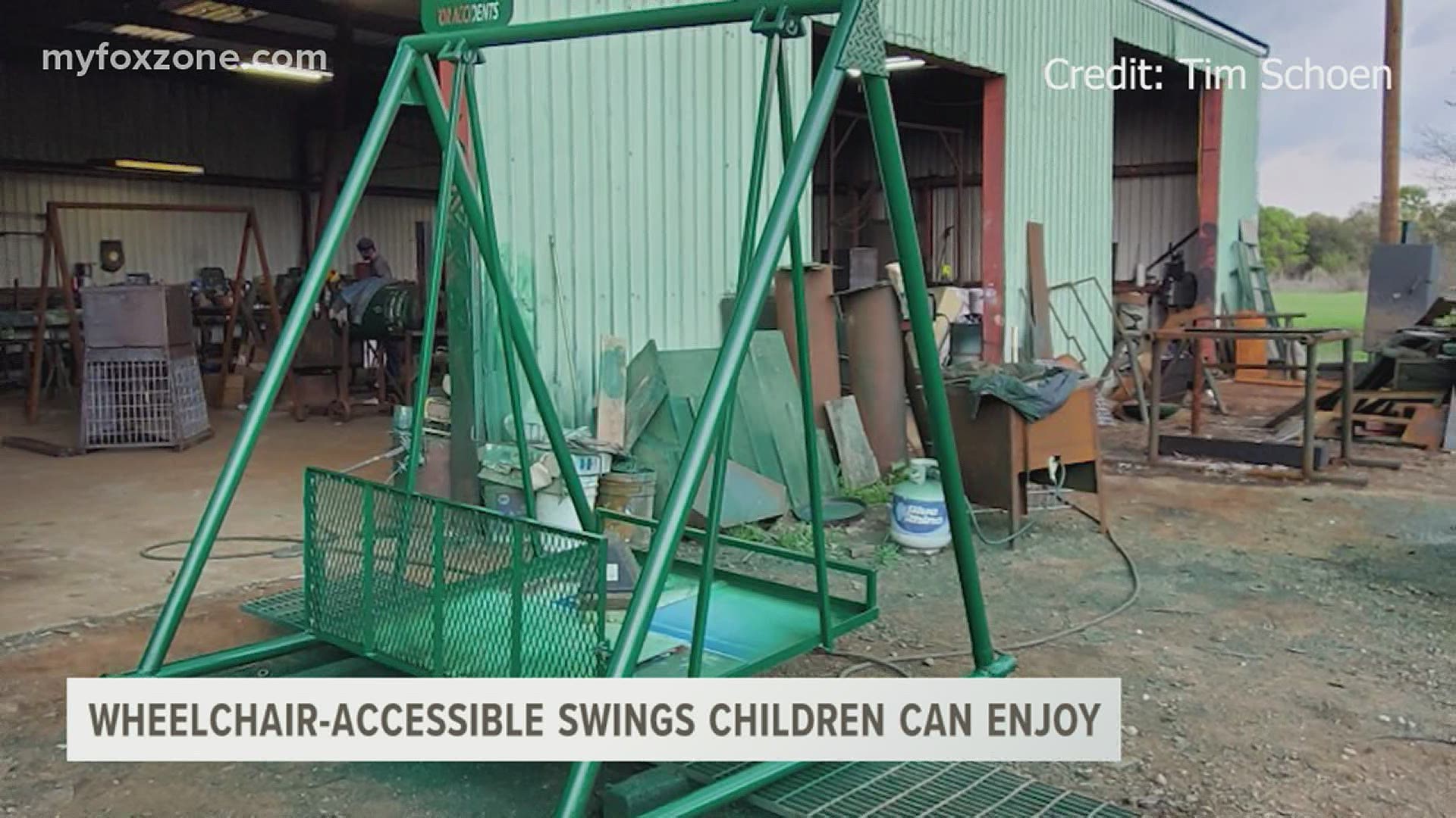 Wheelchair-accessible swing is now available to community members who are physically bound.
