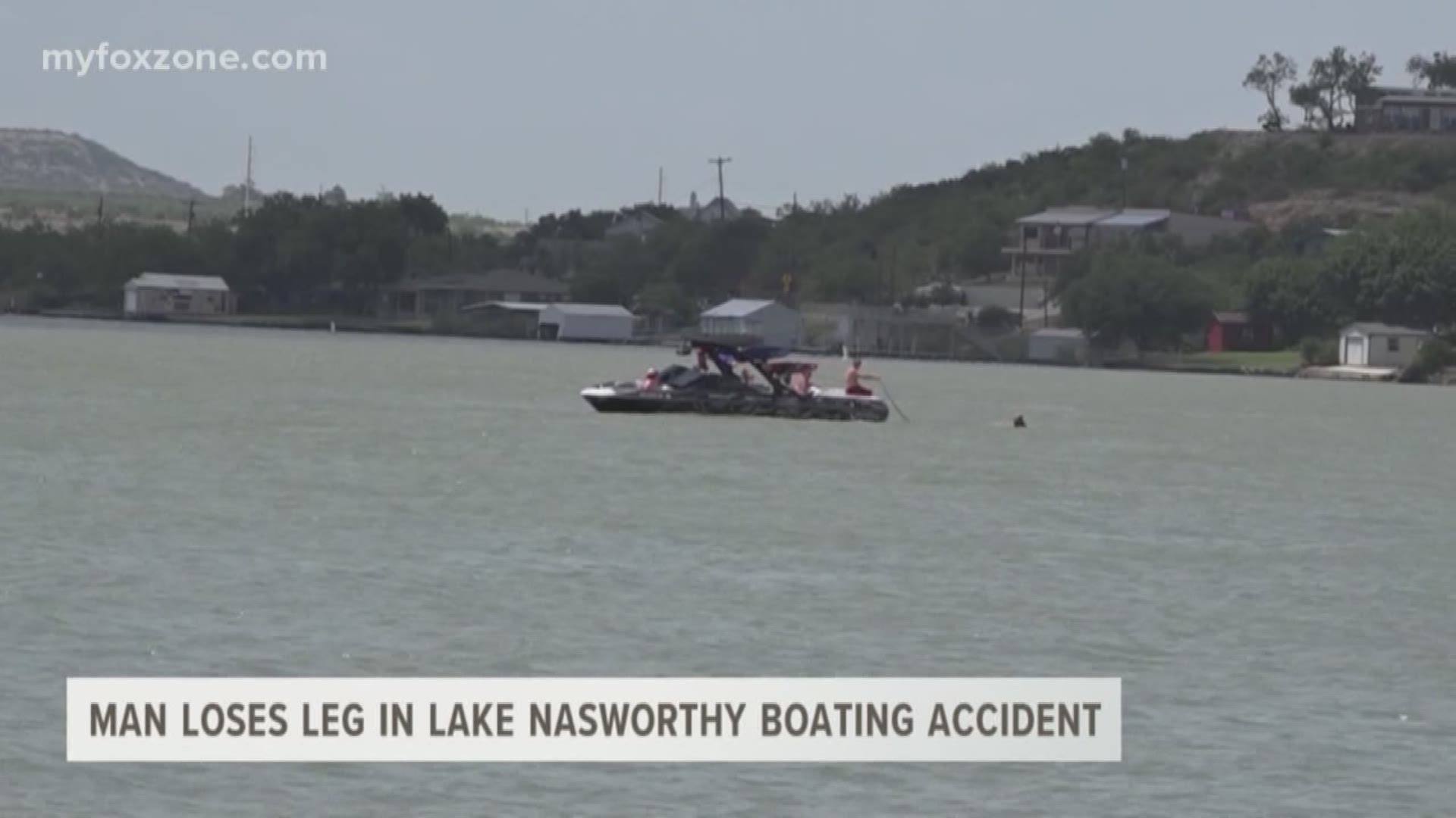 One man is recovering after a dreadful accident that severed his leg on lake Nasworthy yesterday. Our Brenda Matute has the details.
