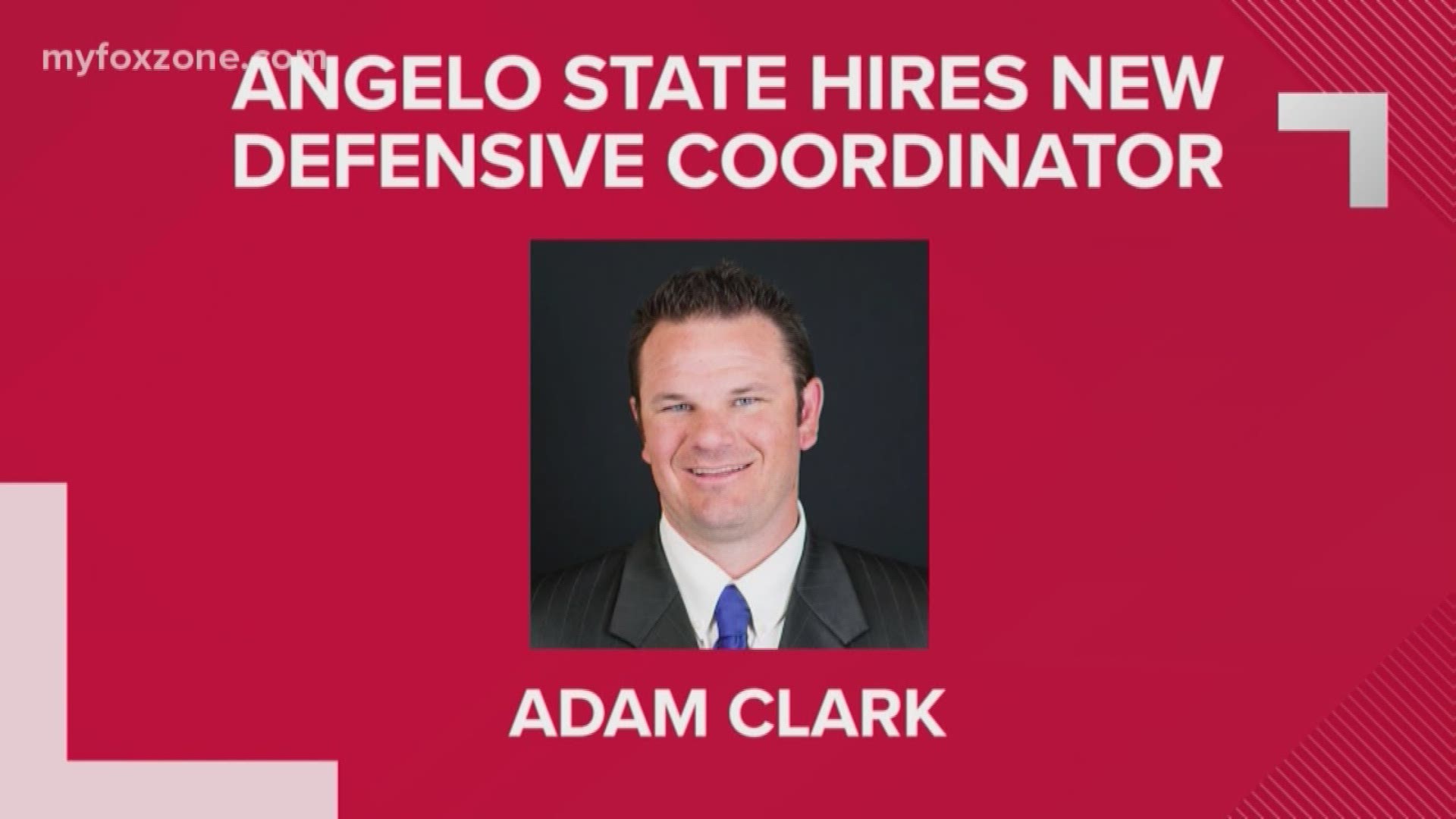 Angelo State hires Coach Adam Clark to take over as the new defensive coordinator.