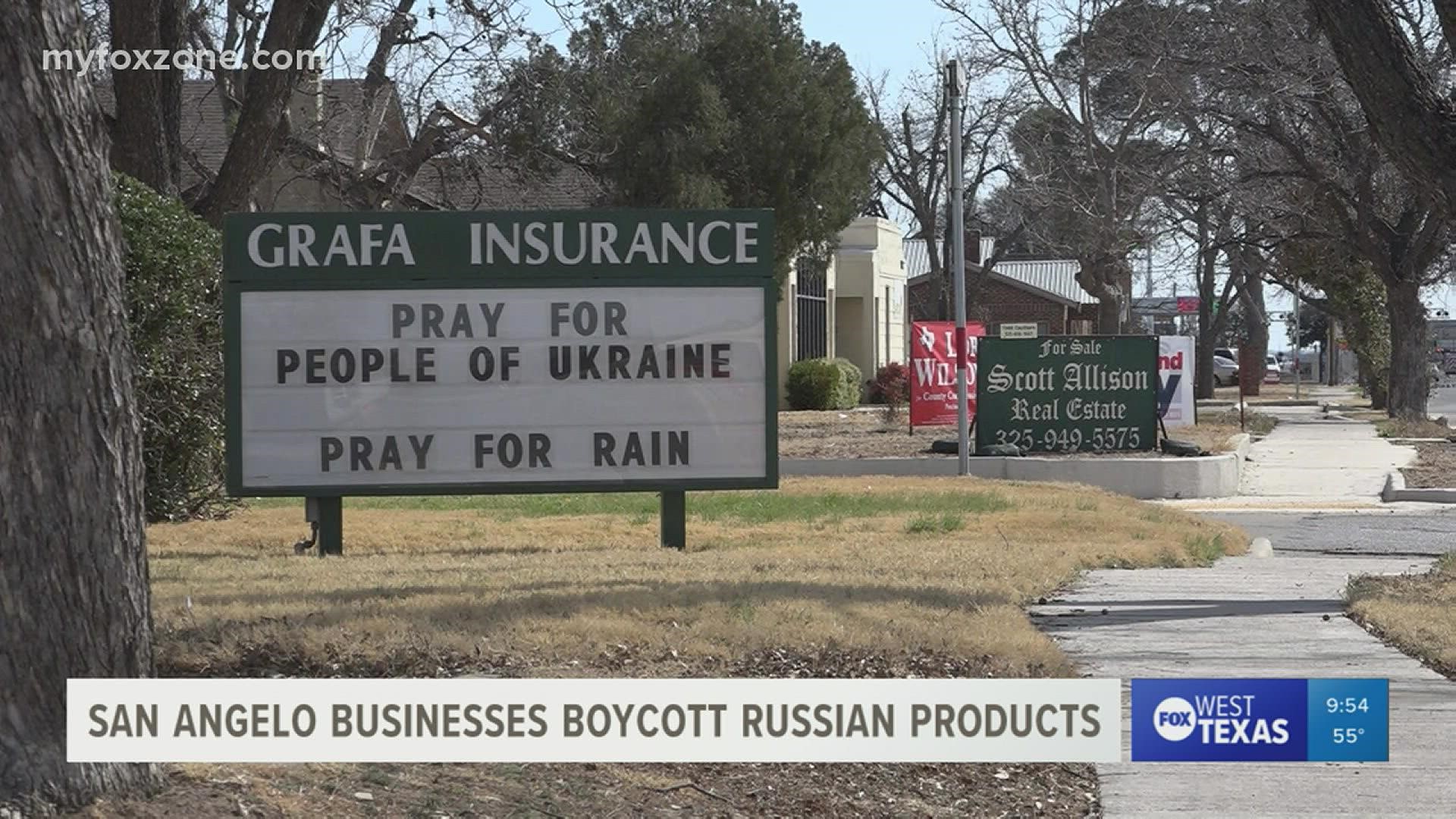 Since the recent Russian invasion of Ukraine, local businesses show their support and discontinue selling products with ties to Russia.