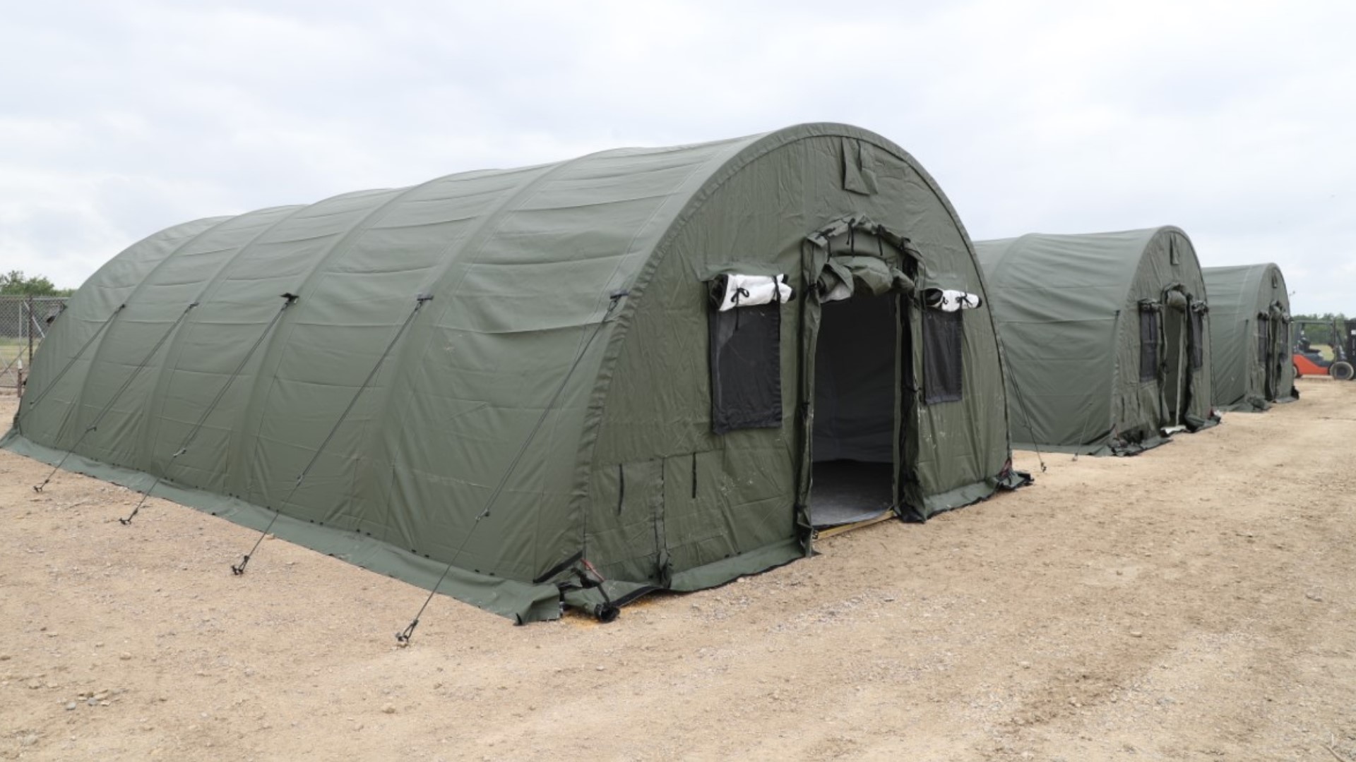 “Soft-sided” temporary shelters installed in Eagle Pass, Texas ...