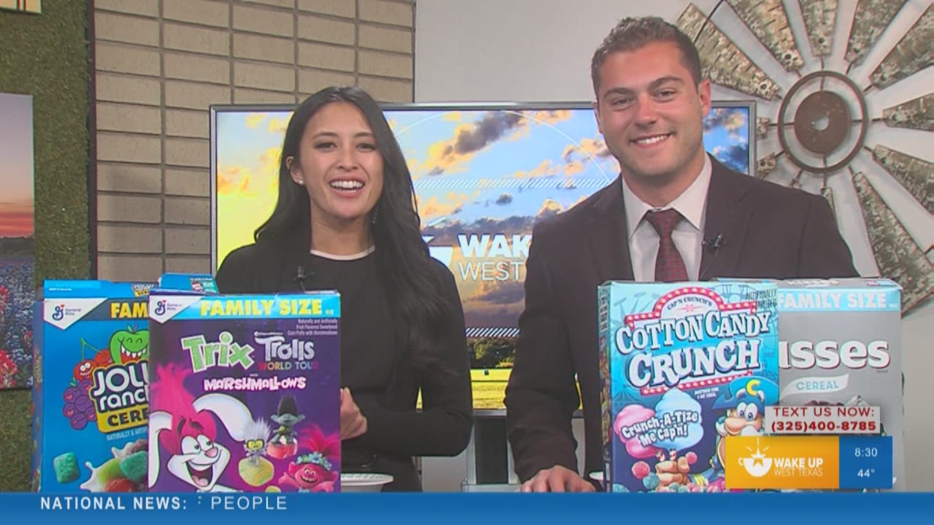 Joe DeCarlo and Camille Requiestas try out different cereals in this week's addition of 'Try it Tuesday.'