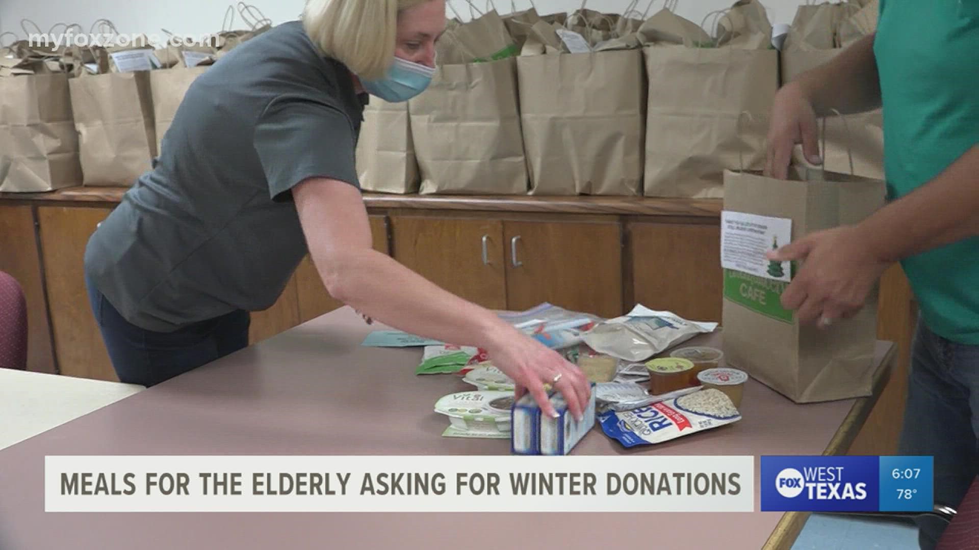 While food and water is always appreciated, the organization is more in need of supplies to keep the elderly warm.