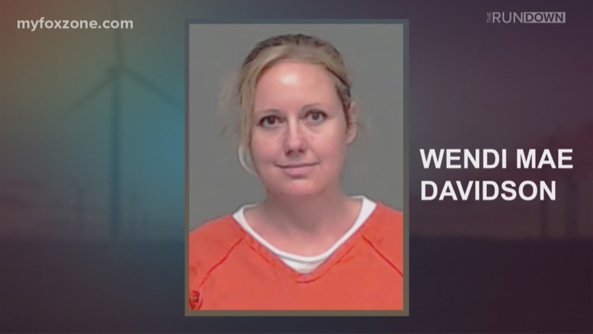 Wendi Mae Davidson, who is serving a 25-year sentence for the murder of her husband, Michael Severance, appeared in the TGC Jail logs Tuesday morning.
