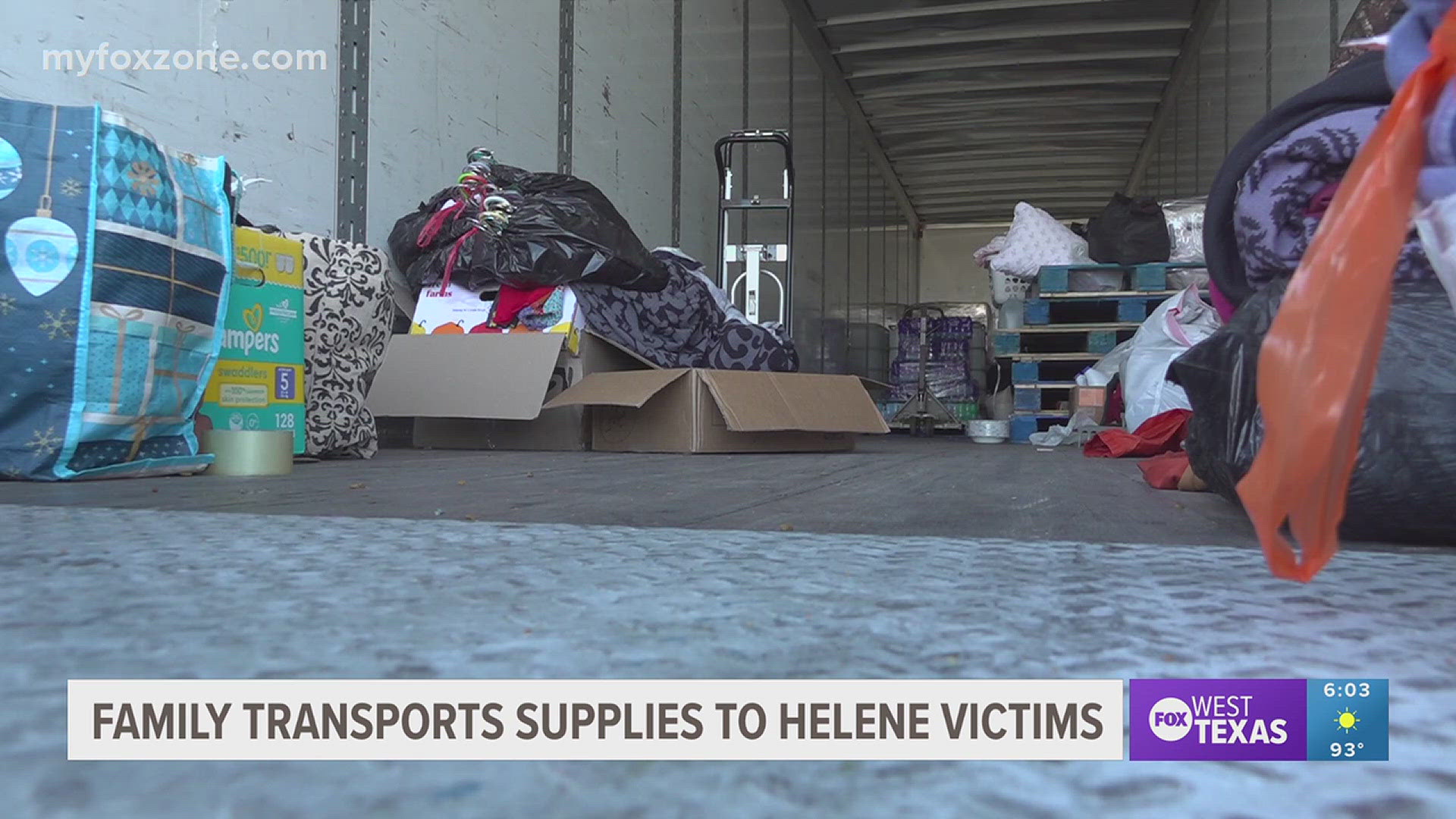 One San Angelo family is stepping up, transporting supplies donated by the community to North Carolina and Tennessee.