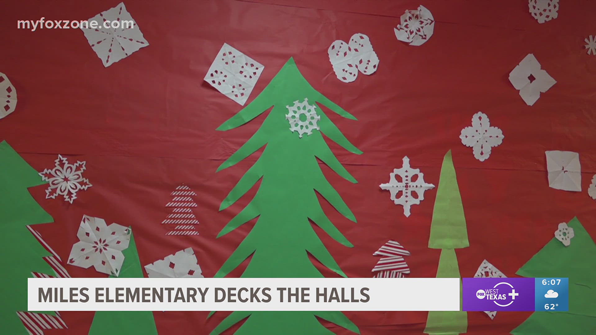 Parents spent hours putting up decorations for elementary students to celebrate the holiday season. 