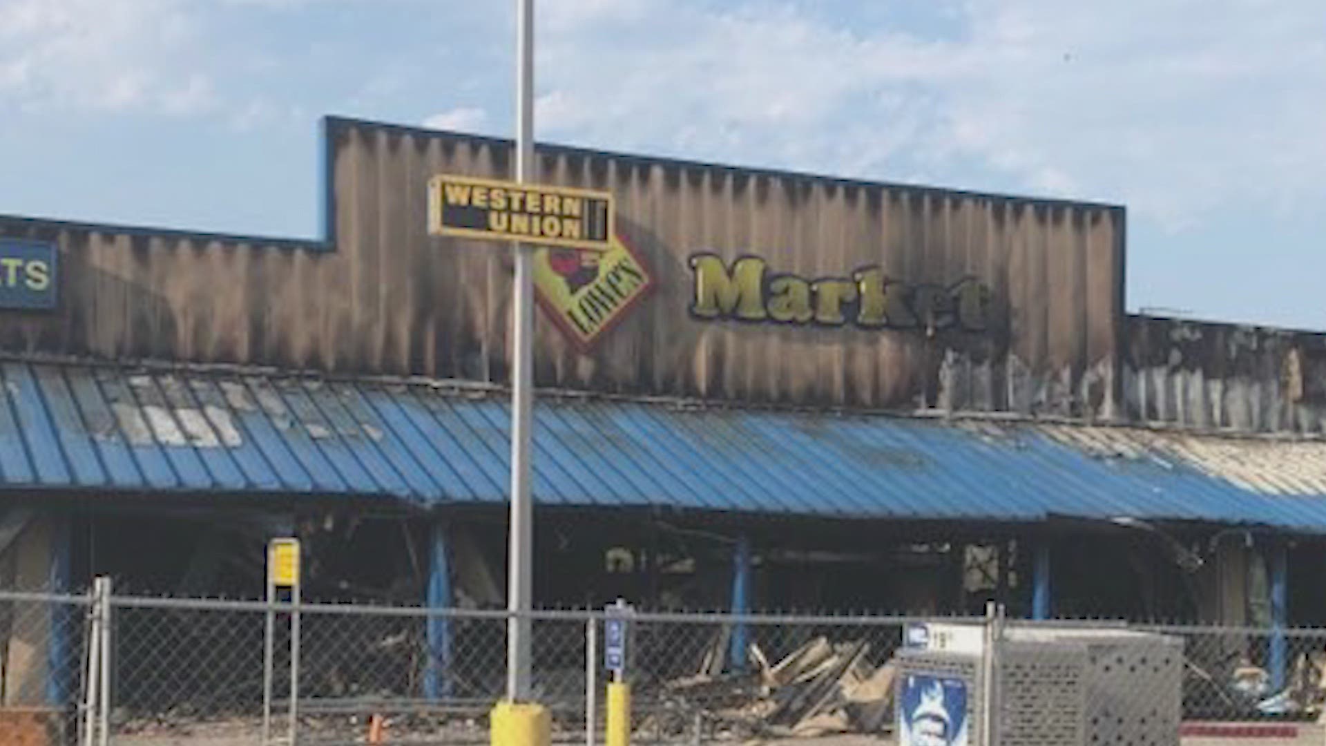 The only grocery store in town burnt to the ground Friday morning - now a new store is built